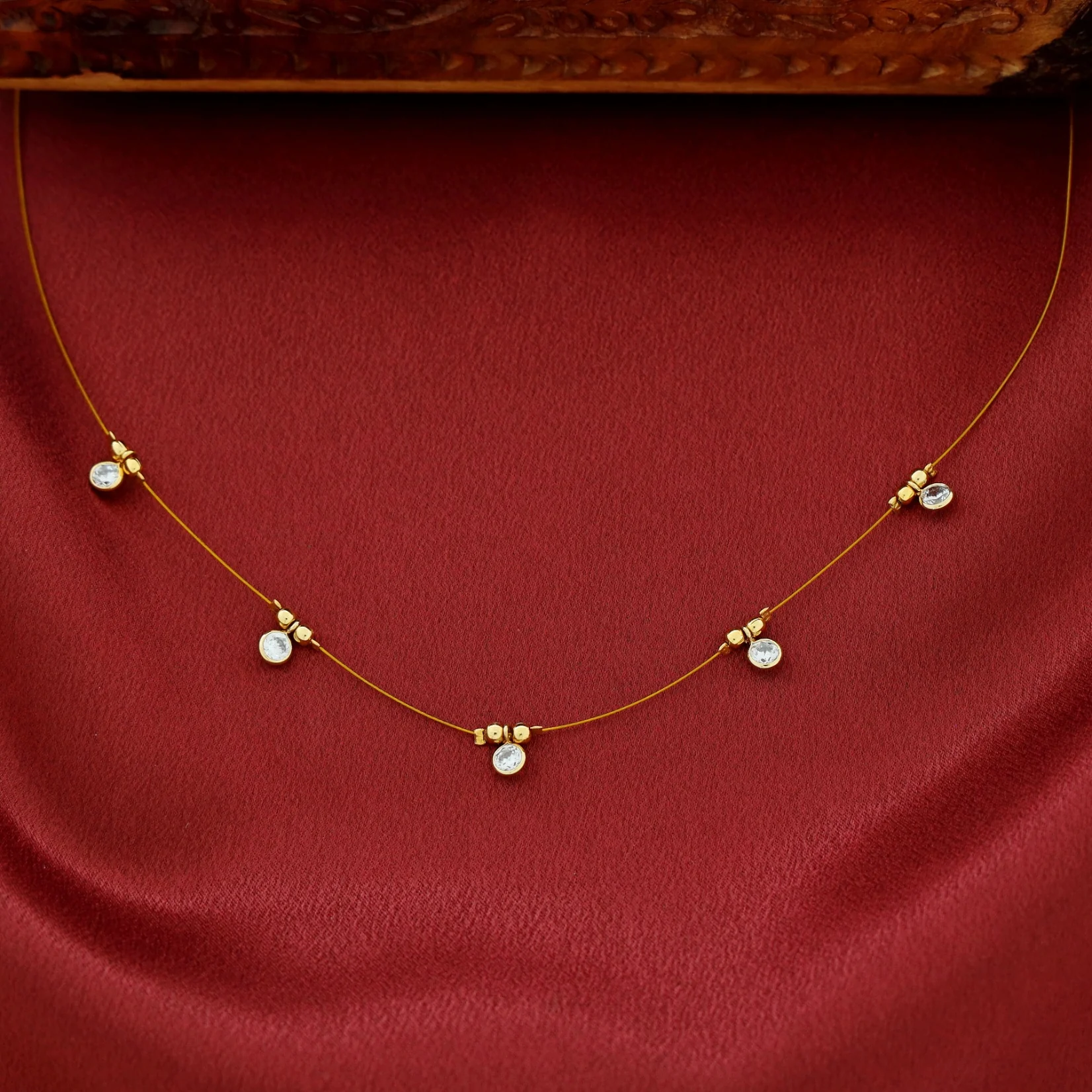 Naima Glossy Stone String Neckpiece - Image 4