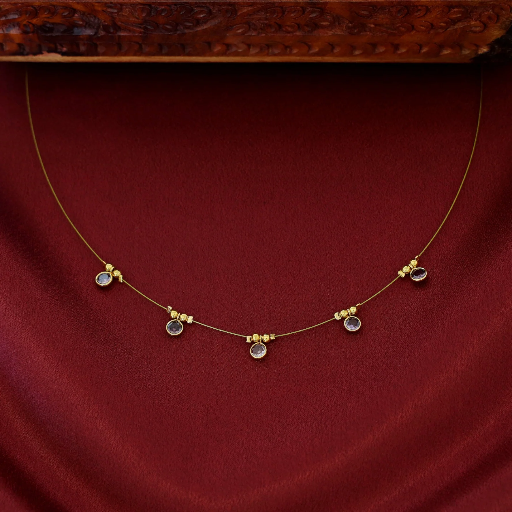 Naima Glossy Stone String Neckpiece - Image 6