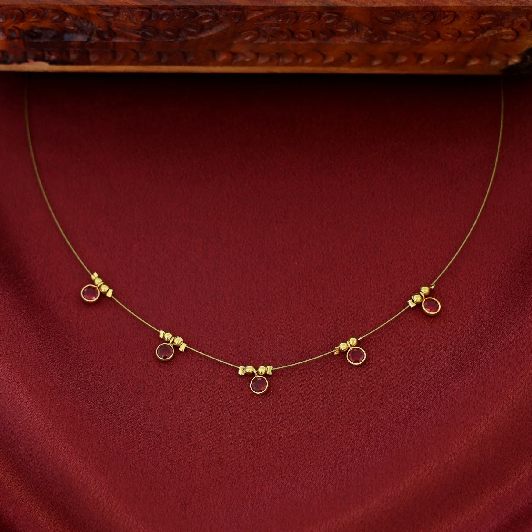 Naima Glossy Stone String Neckpiece - Image 9