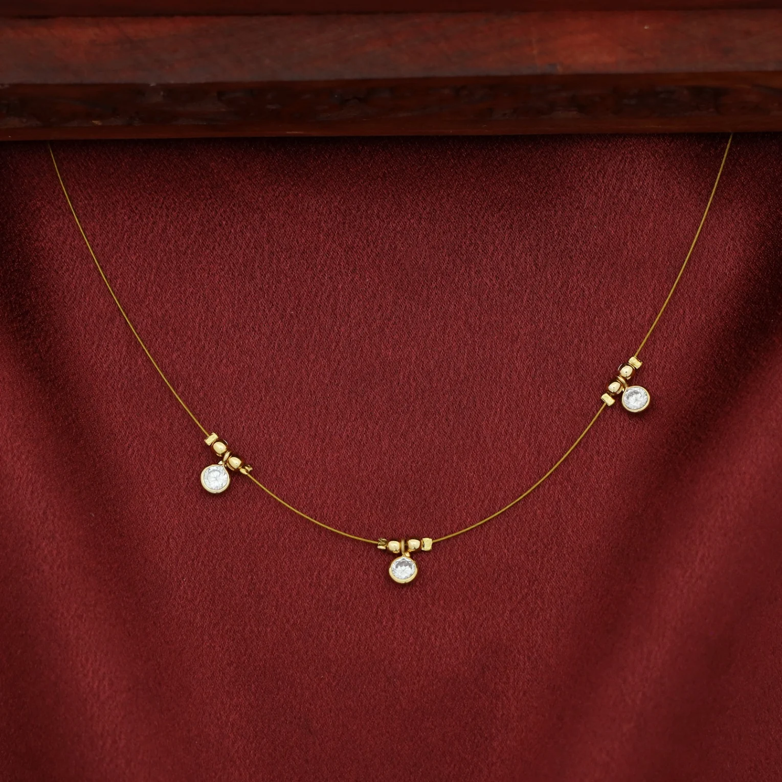 Naima Tri Glossy Stone String Neckpiece - Image 5