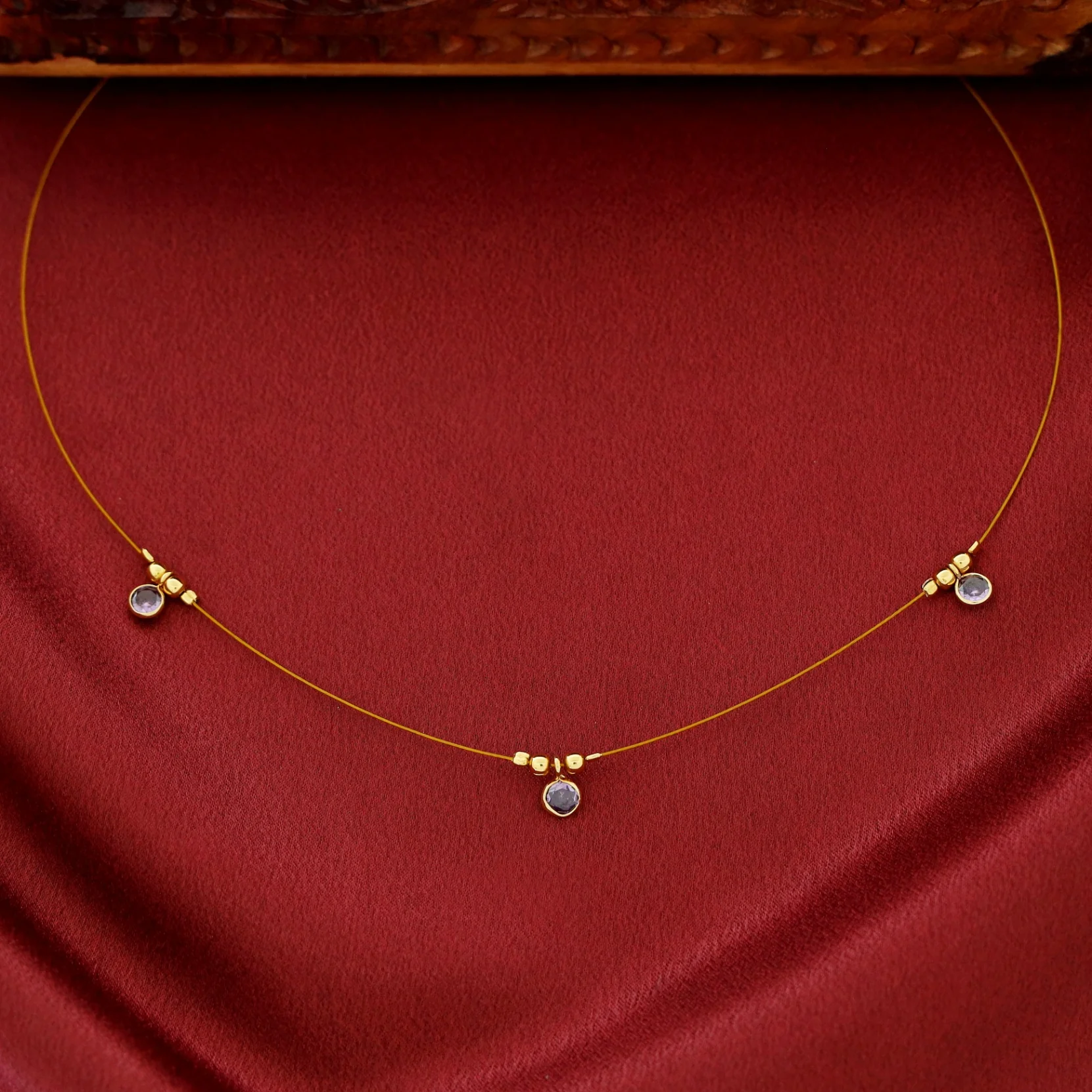 Naima Tri Glossy Stone String Neckpiece - Image 7