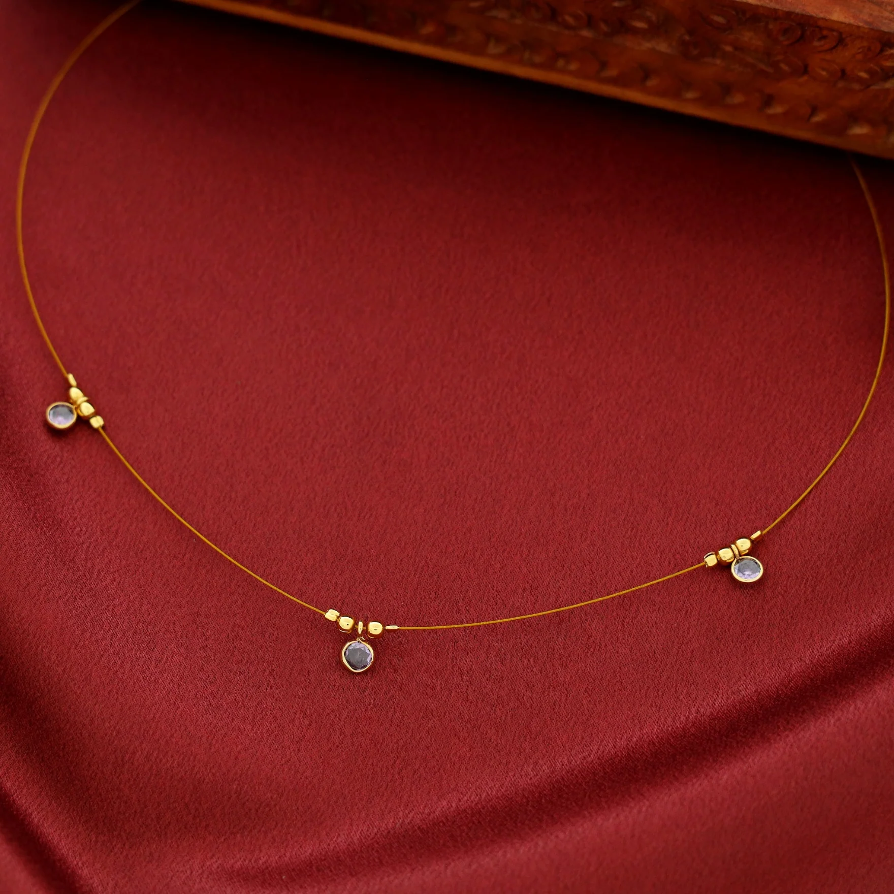 Naima Tri Glossy Stone String Neckpiece - Image 8