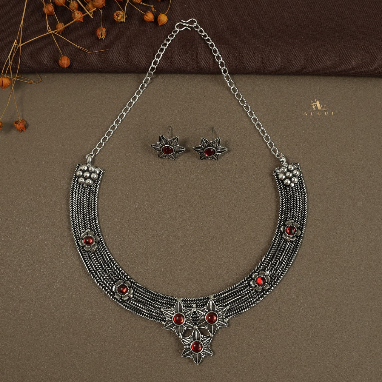 Nakshathra Neckpiece With Earring - Image 3