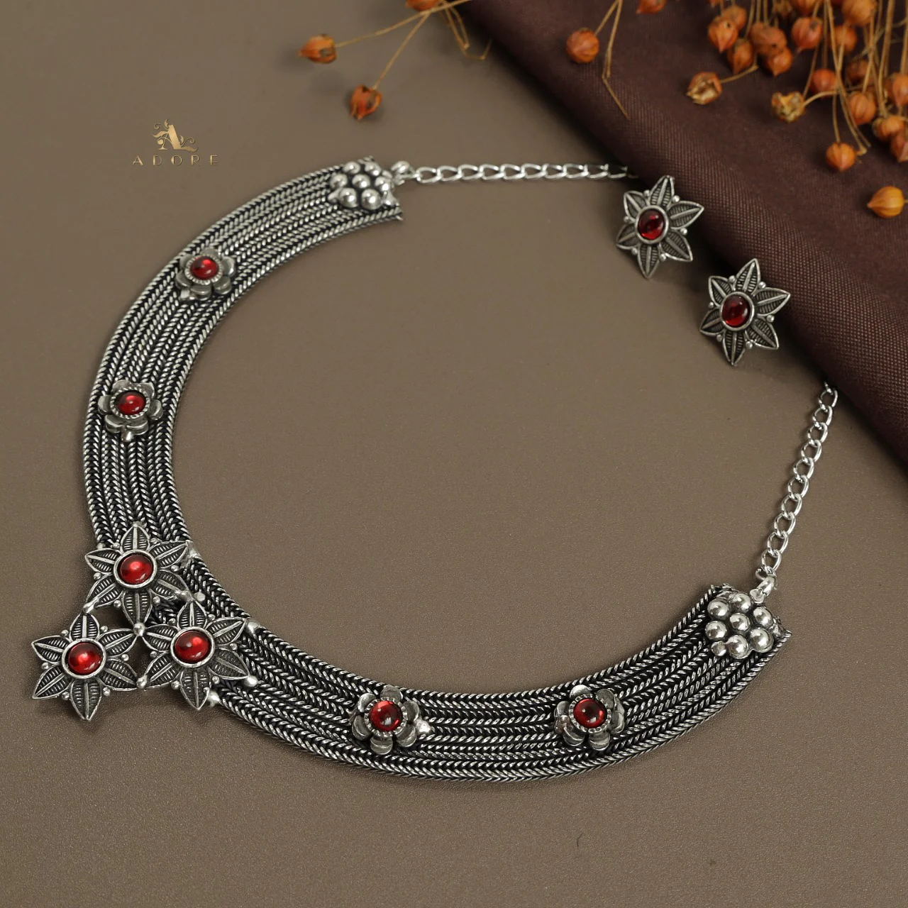 Nakshathra Neckpiece With Earring - Image 4