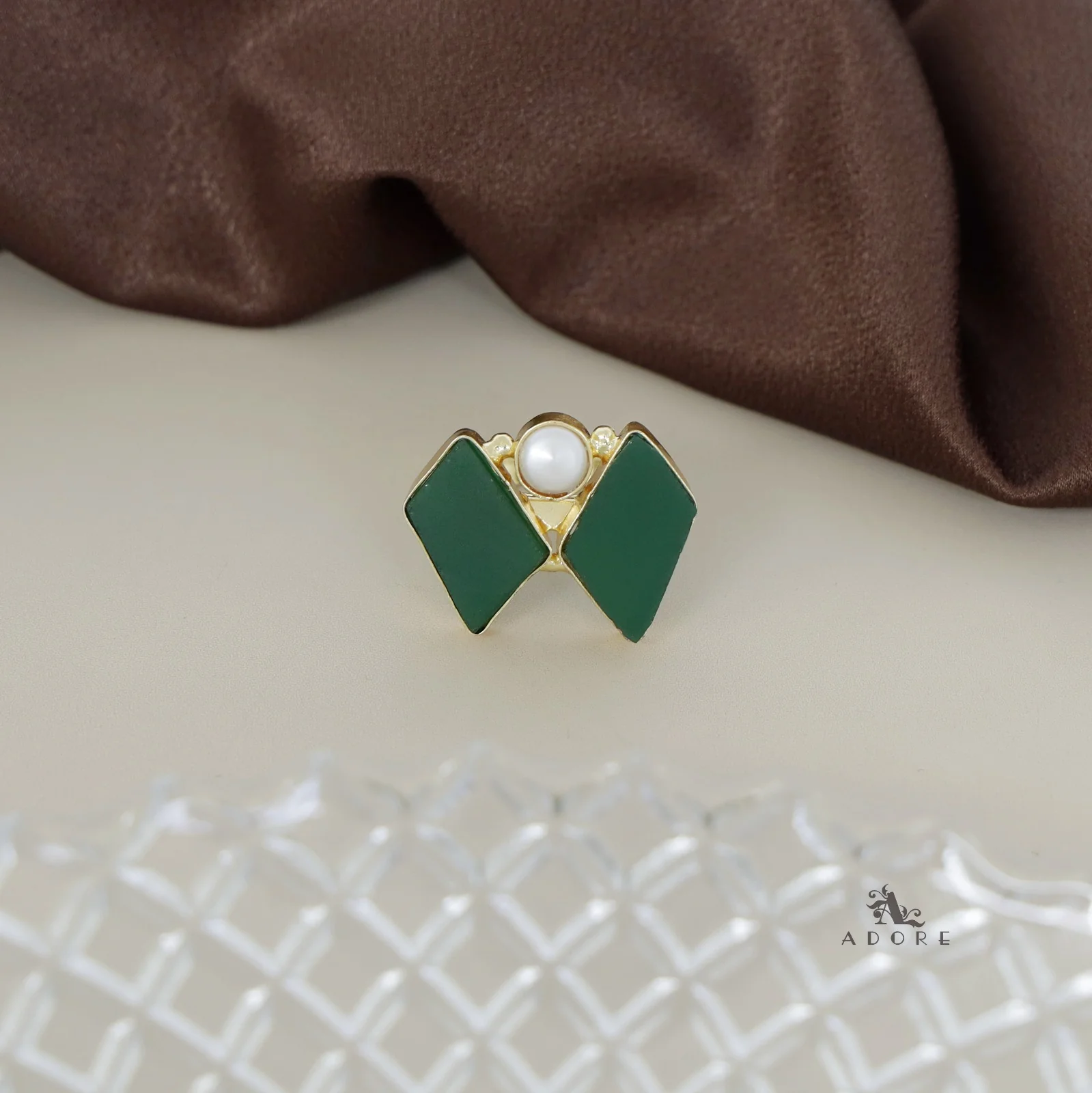 Namya Dual Raw Stone Pearl Ring - Image 20