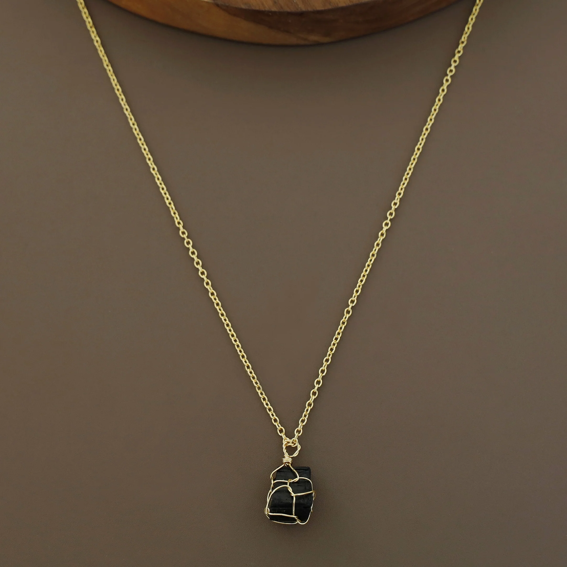 Nancy Golden Binded Raw Stone Neckpiece - Image 11