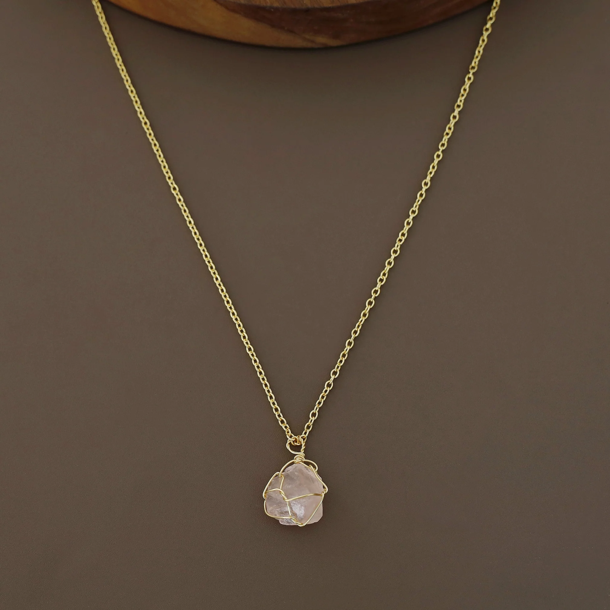 Nancy Golden Binded Raw Stone Neckpiece - Image 14