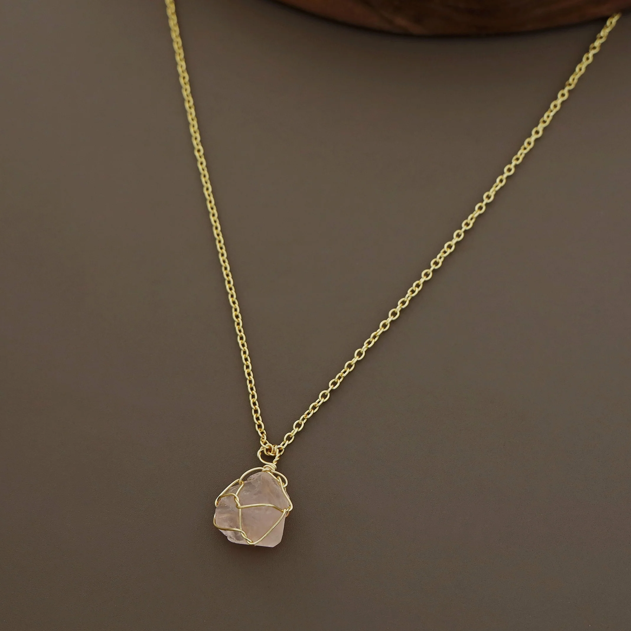 Nancy Golden Binded Raw Stone Neckpiece - Image 15