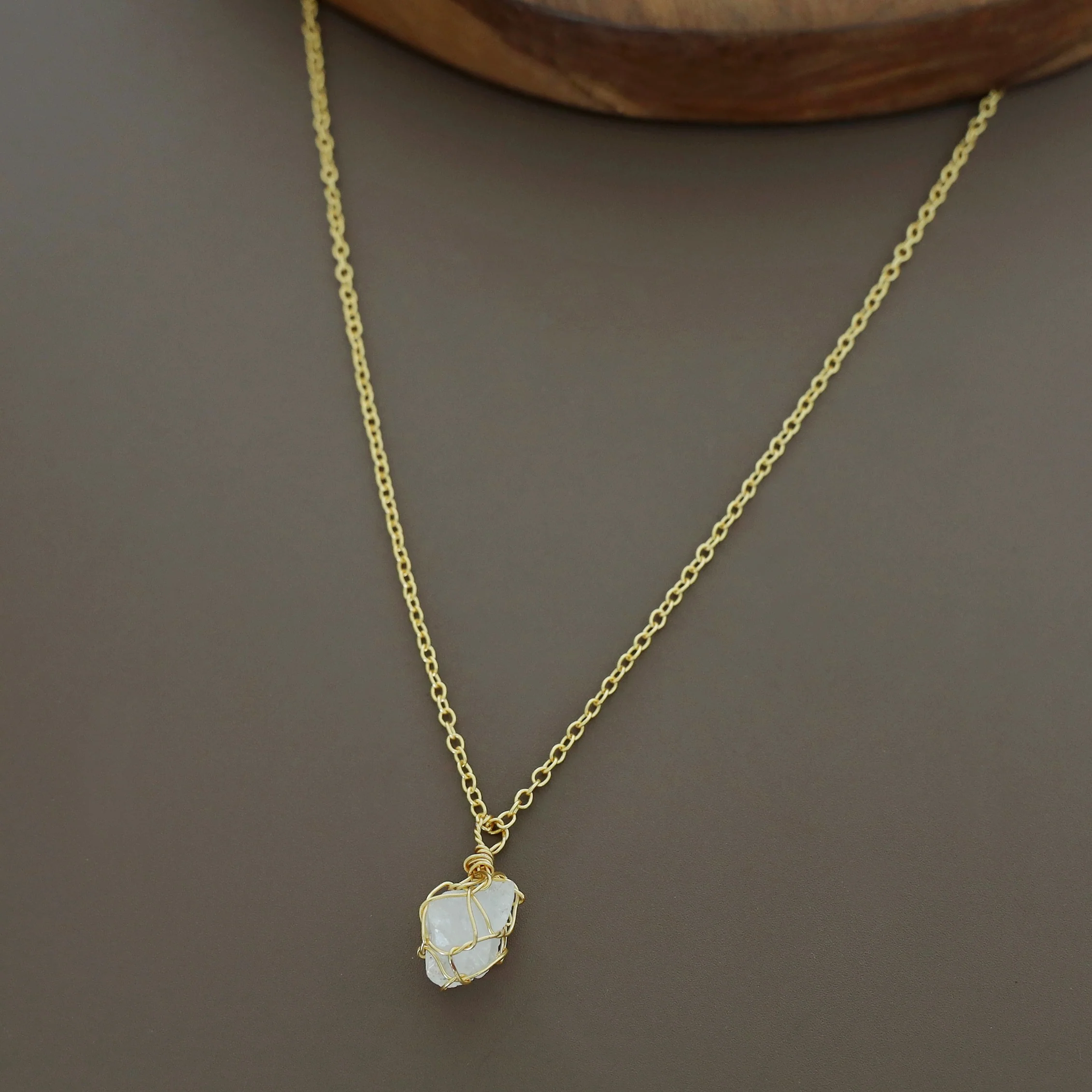 Nancy Golden Binded Raw Stone Neckpiece - Image 16