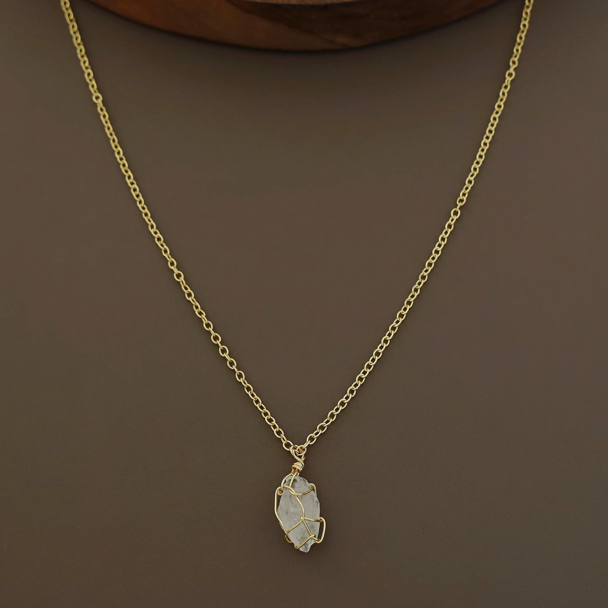Nancy Golden Binded Raw Stone Neckpiece - Image 3