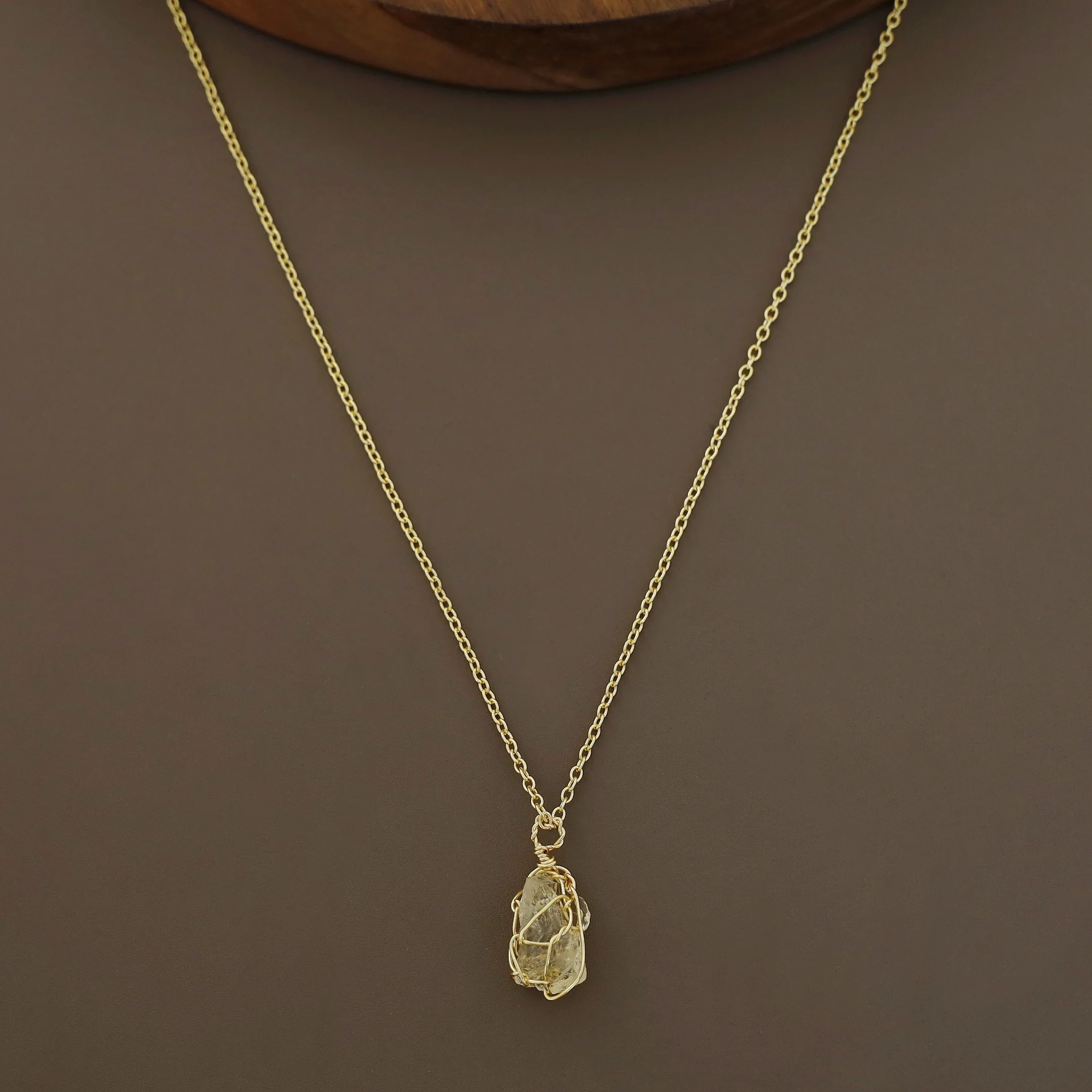 Nancy Golden Binded Raw Stone Neckpiece - Image 5