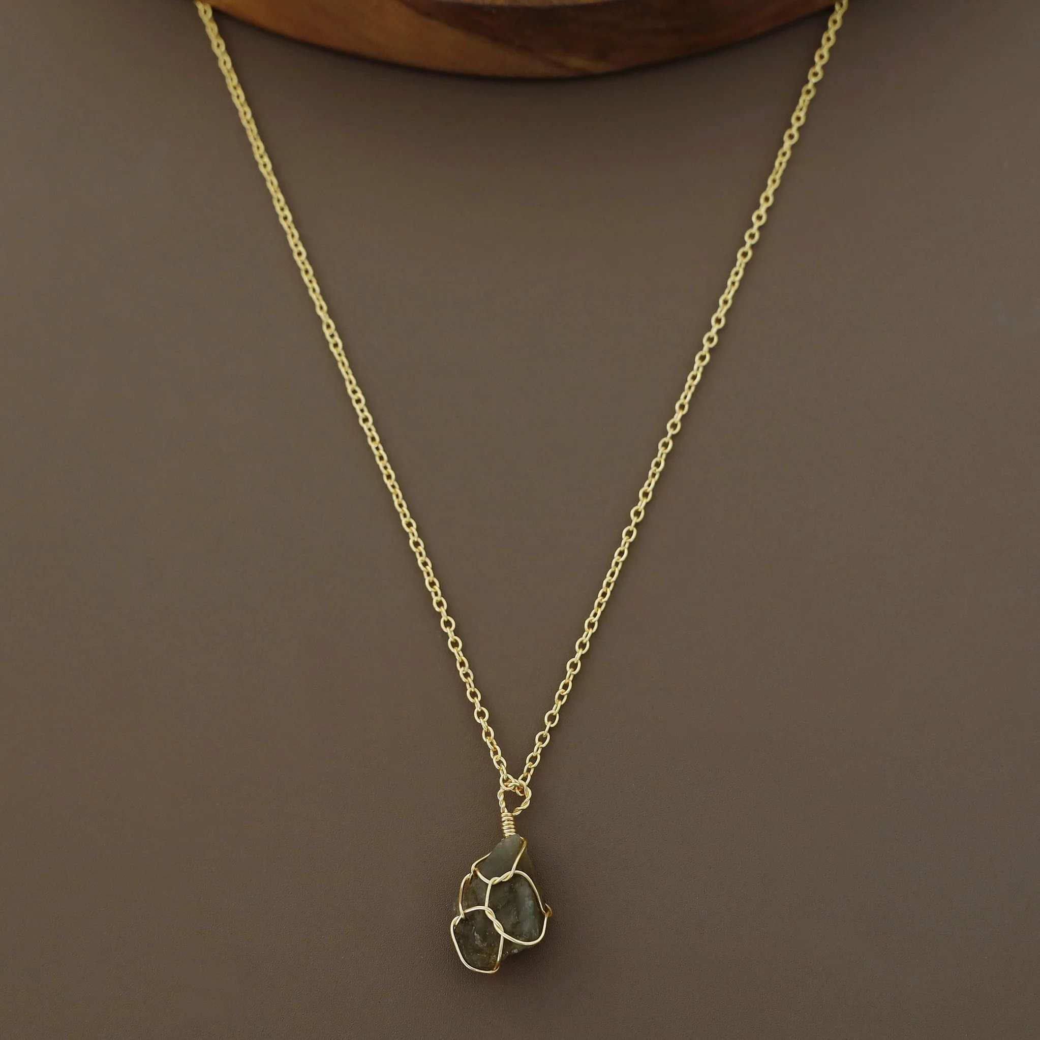 Nancy Golden Binded Raw Stone Neckpiece - Image 6