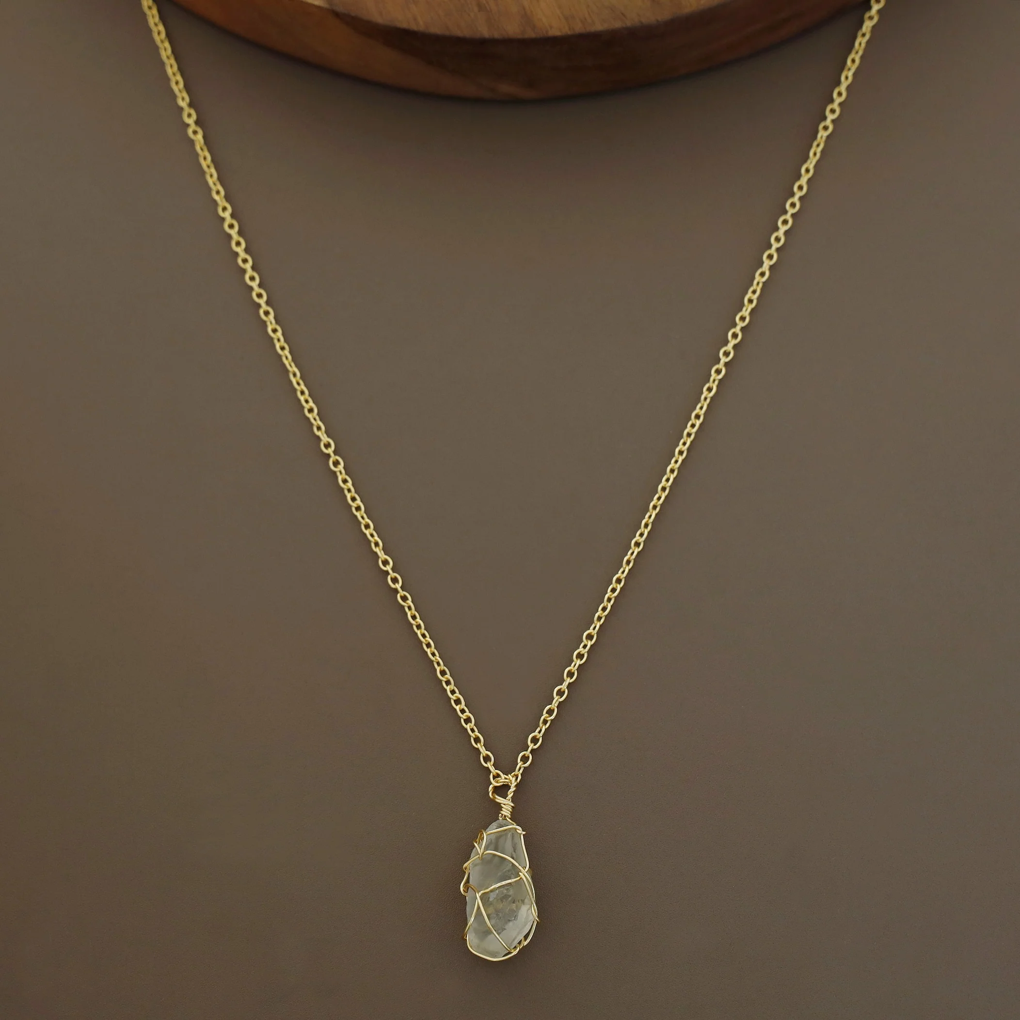 Nancy Golden Binded Raw Stone Neckpiece - Image 7