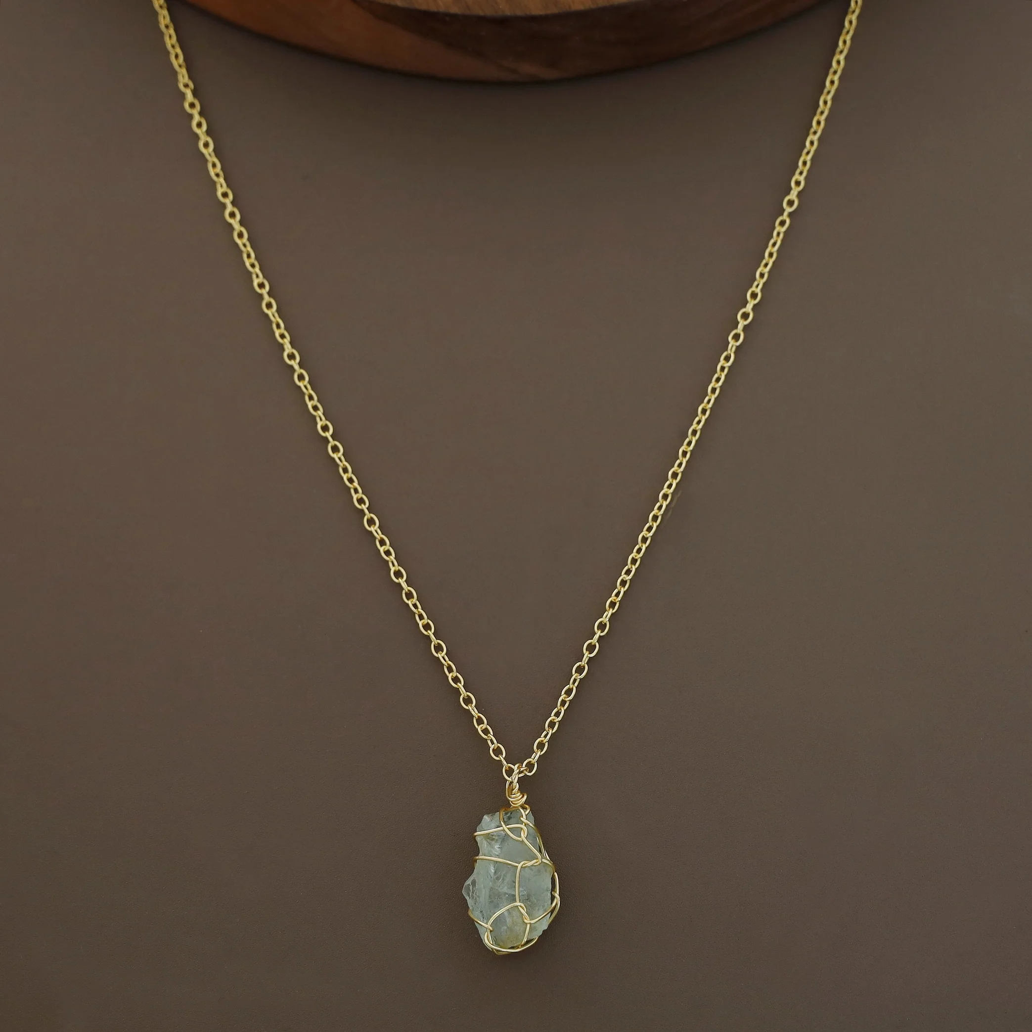 Nancy Golden Binded Raw Stone Neckpiece - Image 9