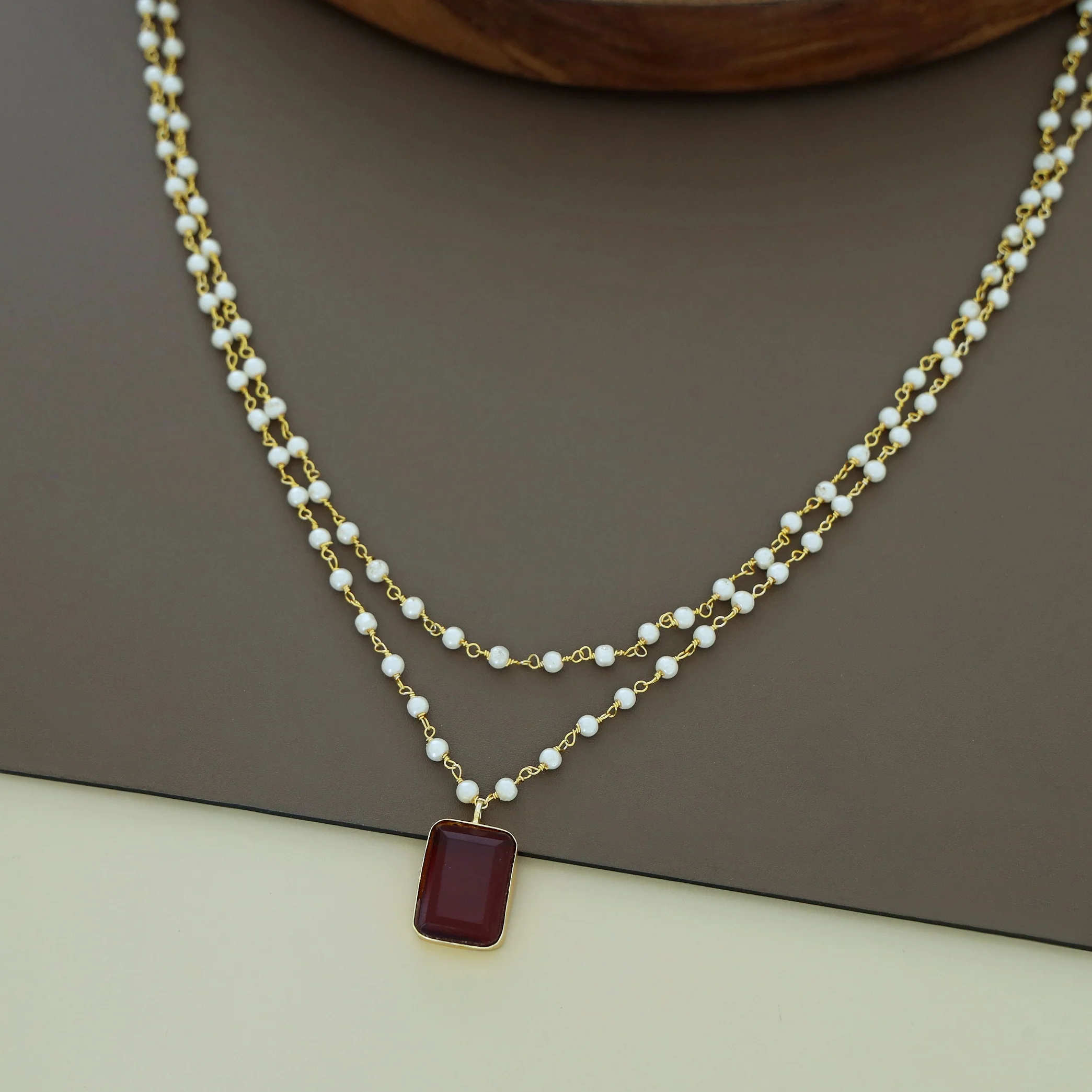 Nasmiya 2 Layer Neckpiece - Image 5