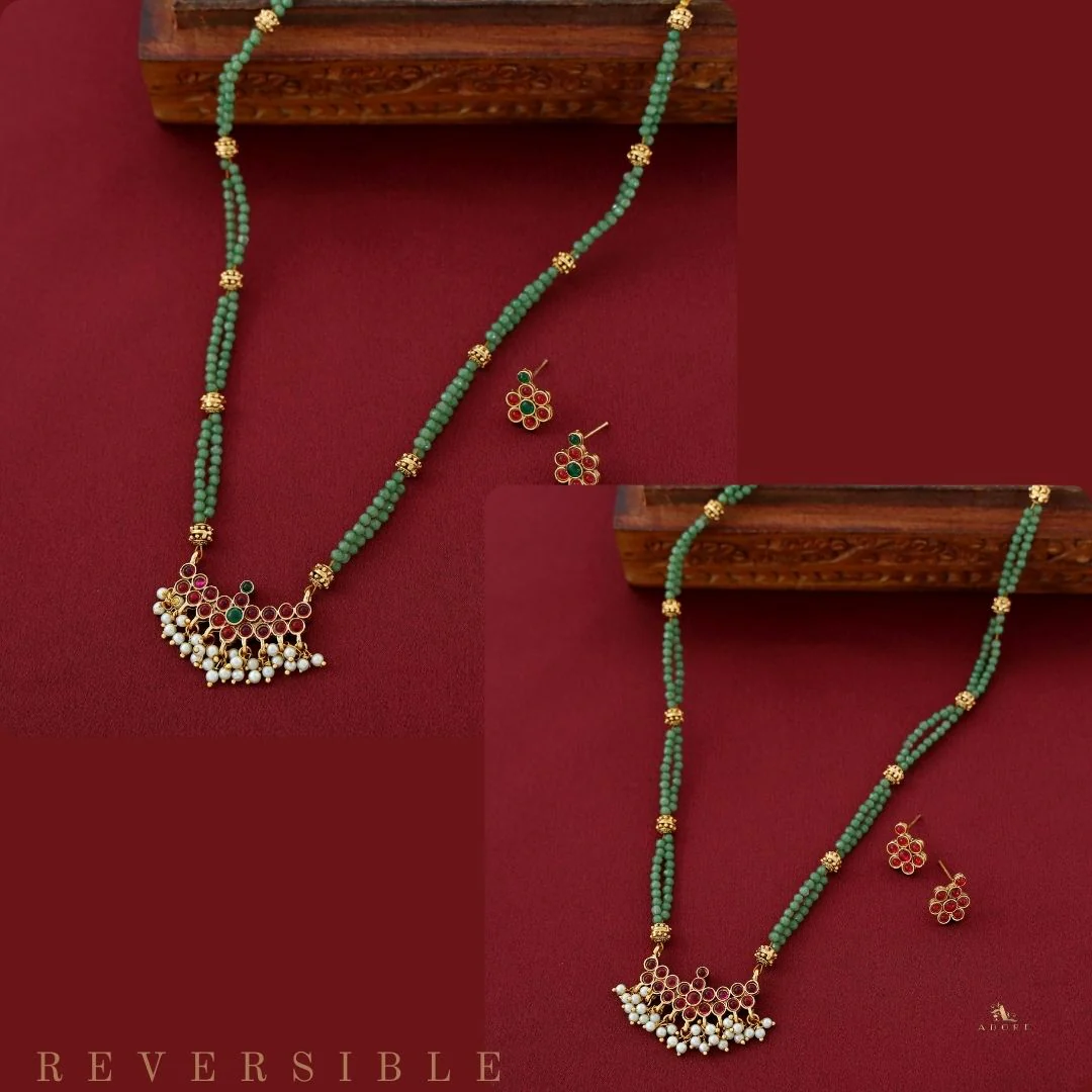 Natasha Reversible Neckpiece With Earrings - Image 10