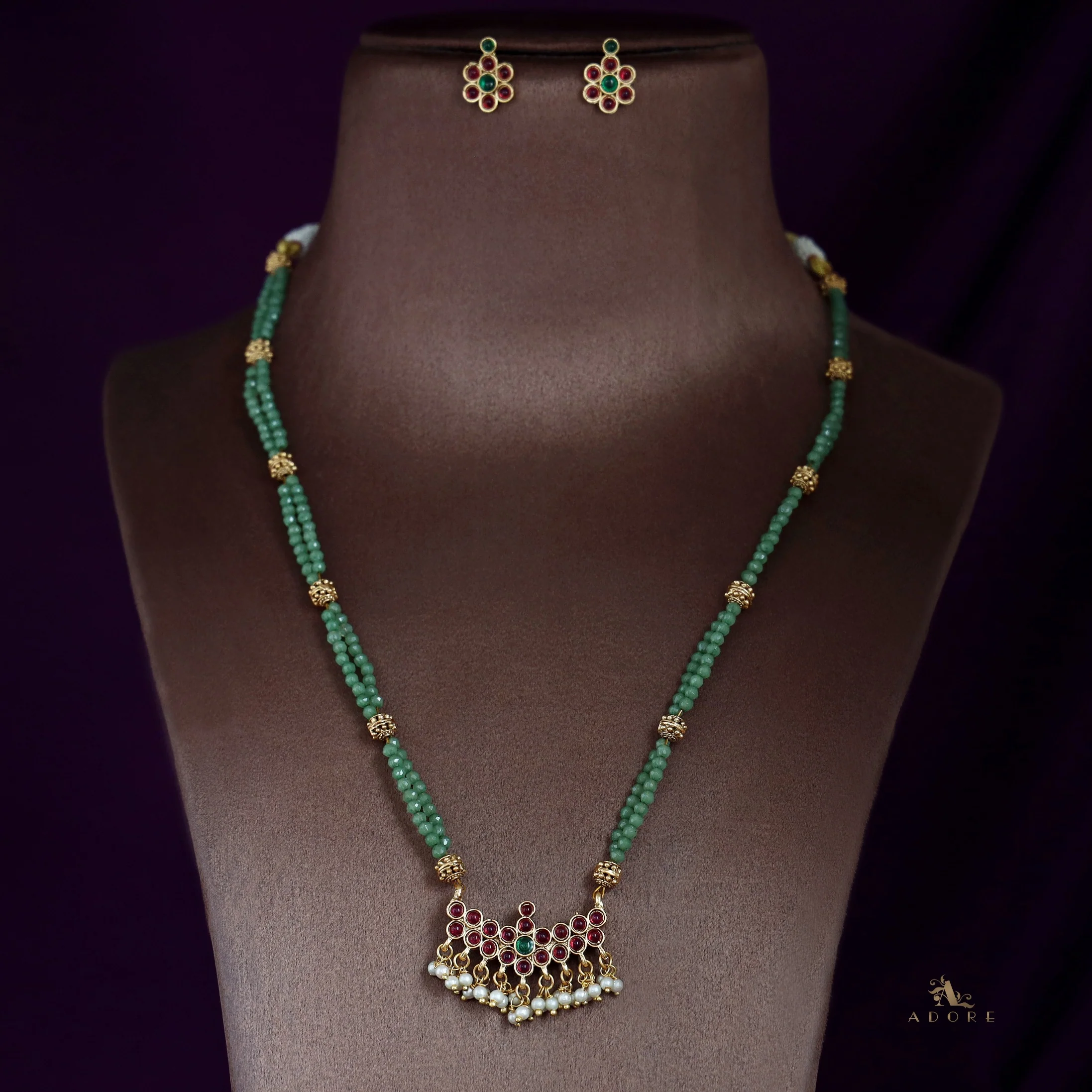 Natasha Reversible Neckpiece With Earrings - Image 3
