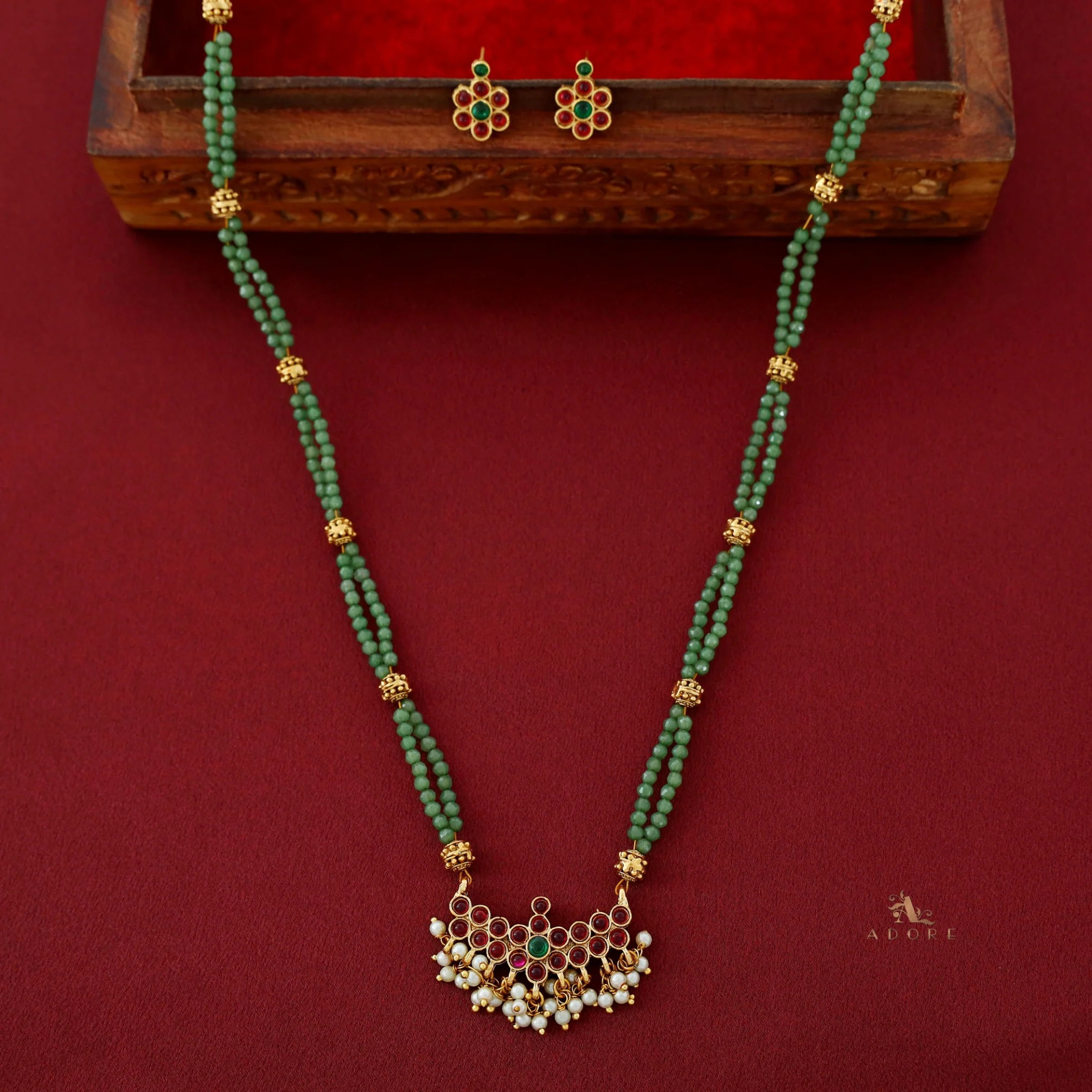 Natasha Reversible Neckpiece With Earrings - Image 4