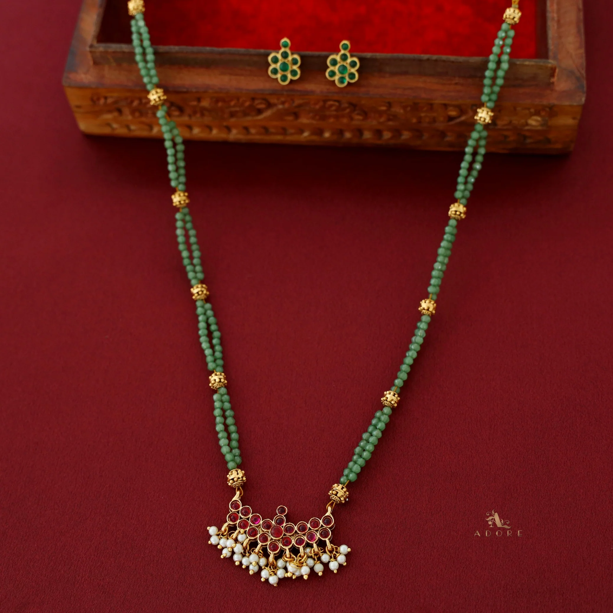 Natasha Reversible Neckpiece With Earrings - Image 5
