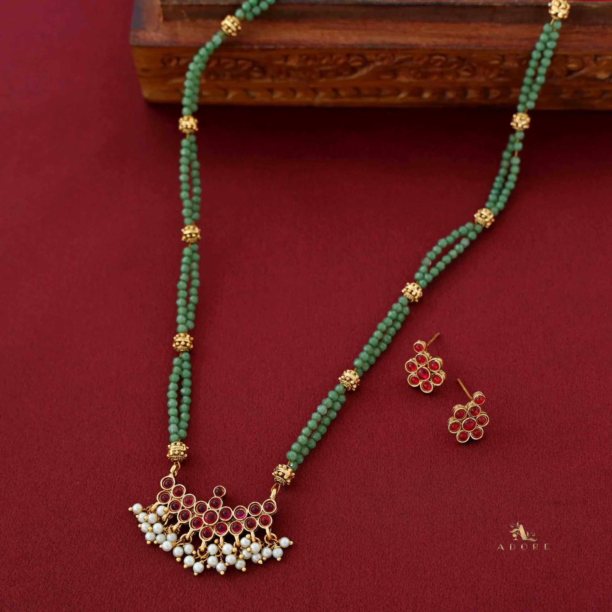 Natasha Reversible Neckpiece With Earrings - Image 6