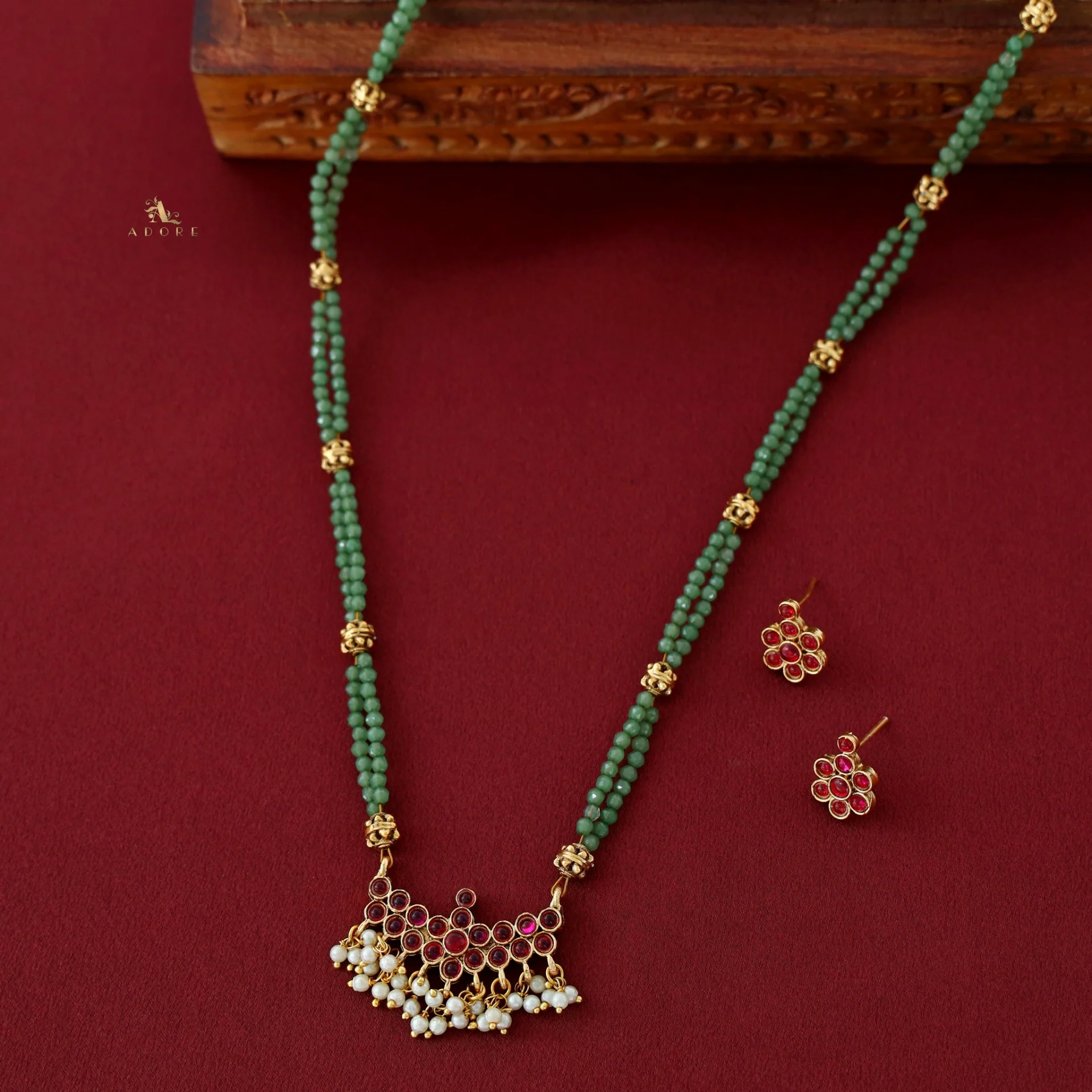 Natasha Reversible Neckpiece With Earrings - Image 8