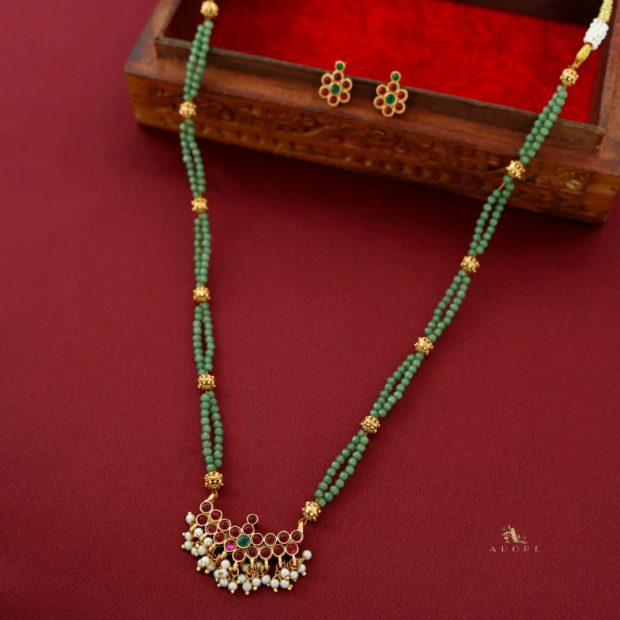 Natasha Reversible Neckpiece With Earrings - Image 9
