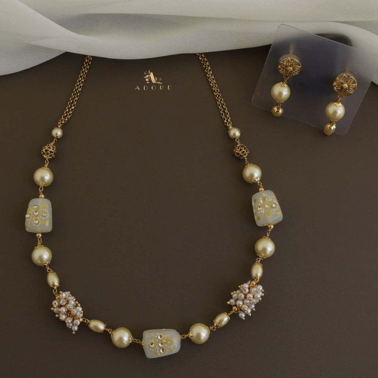 Jylan Pearl Neckpiece With Earring - Image 11