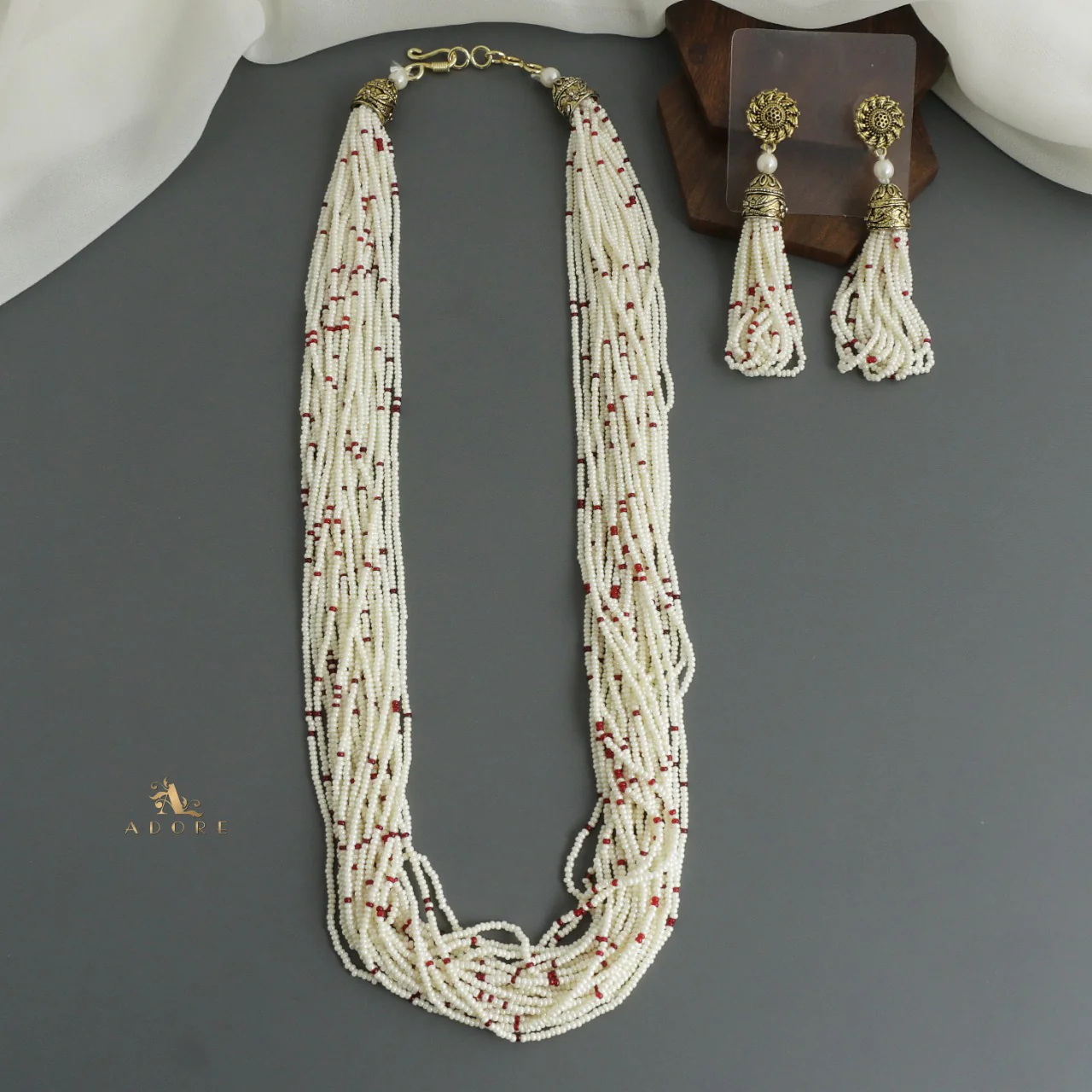 Nishka Long Neckpiece With Earring - Image 11