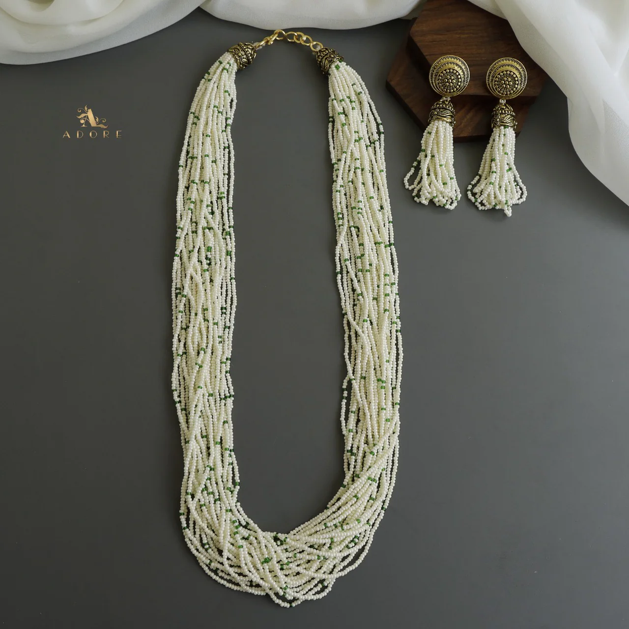 Nishka Long Neckpiece With Earring - Image 17