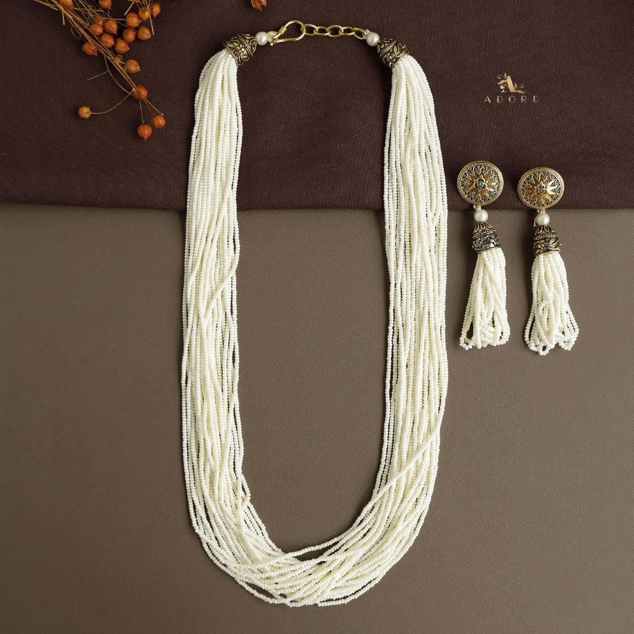 Nishka Long Neckpiece With Earring - Image 21