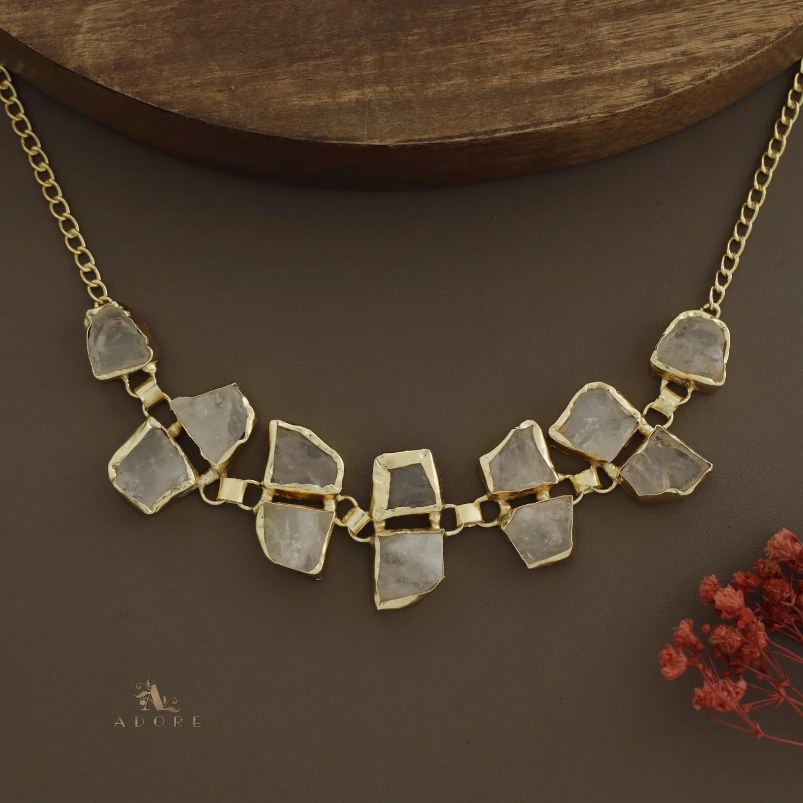 Nehara Twin Raw Stone Short Neckpiece / Choker - Image 10