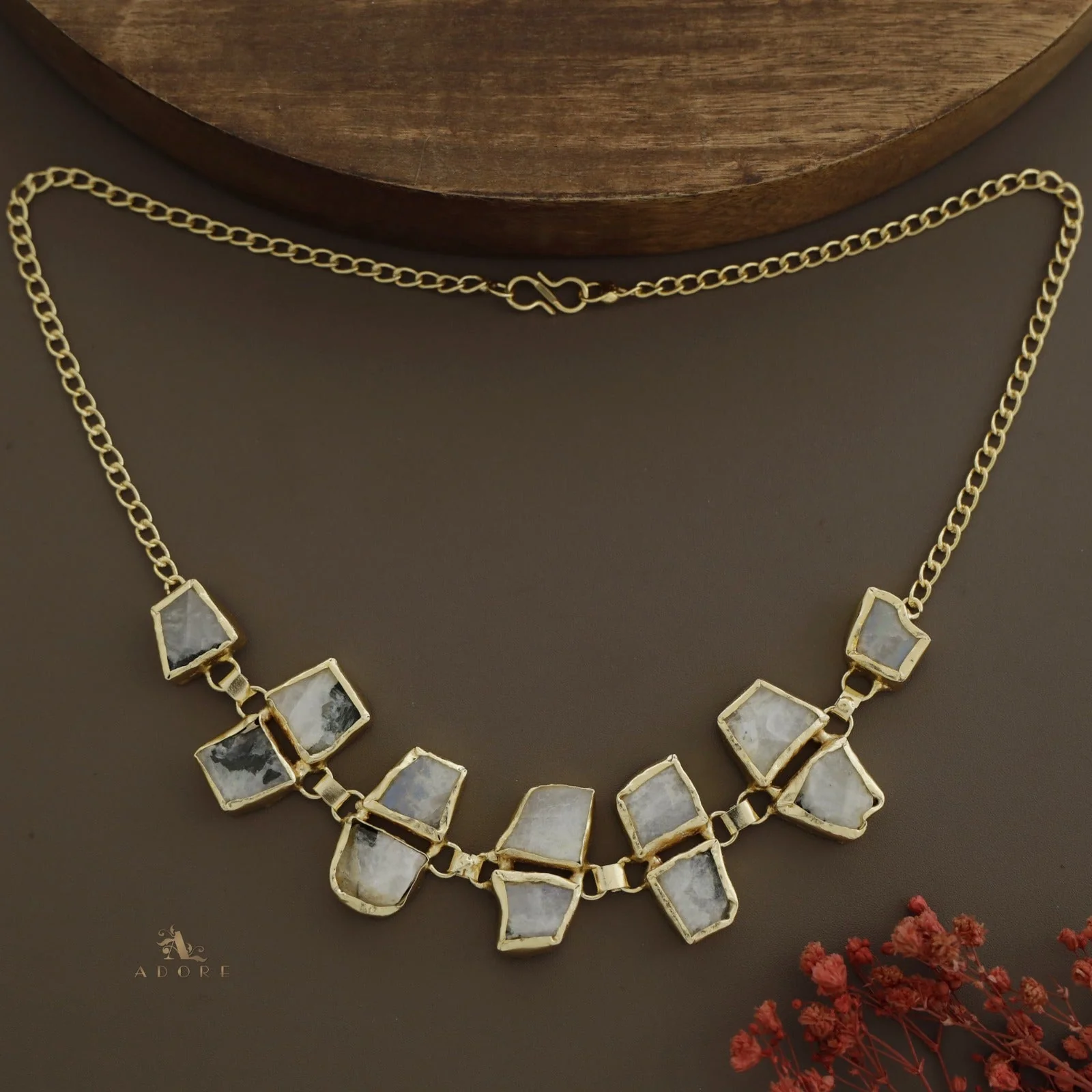 Nehara Twin Raw Stone Short Neckpiece / Choker - Image 12