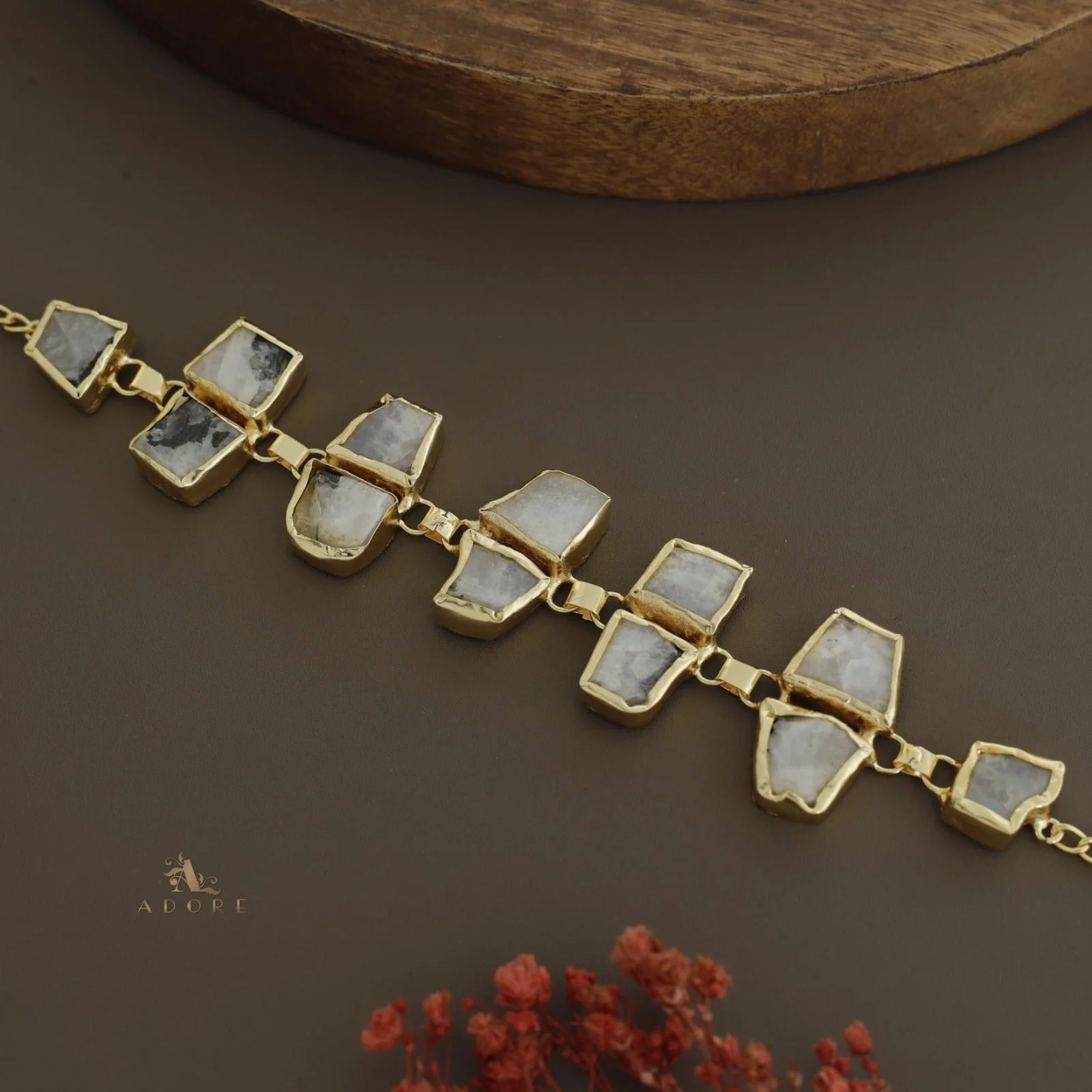 Nehara Twin Raw Stone Short Neckpiece / Choker - Image 13