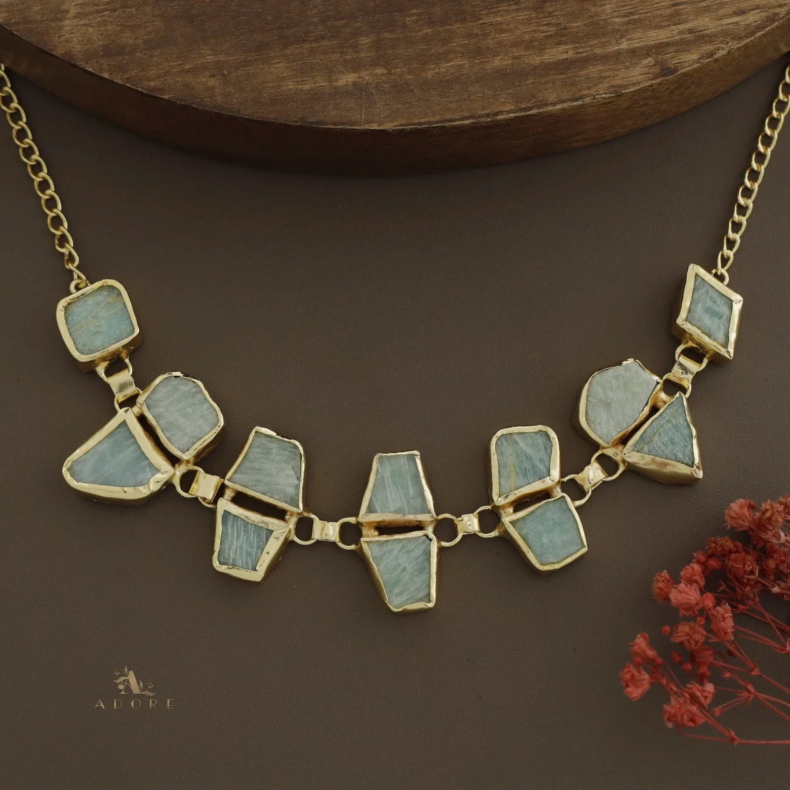 Nehara Twin Raw Stone Short Neckpiece / Choker - Image 9
