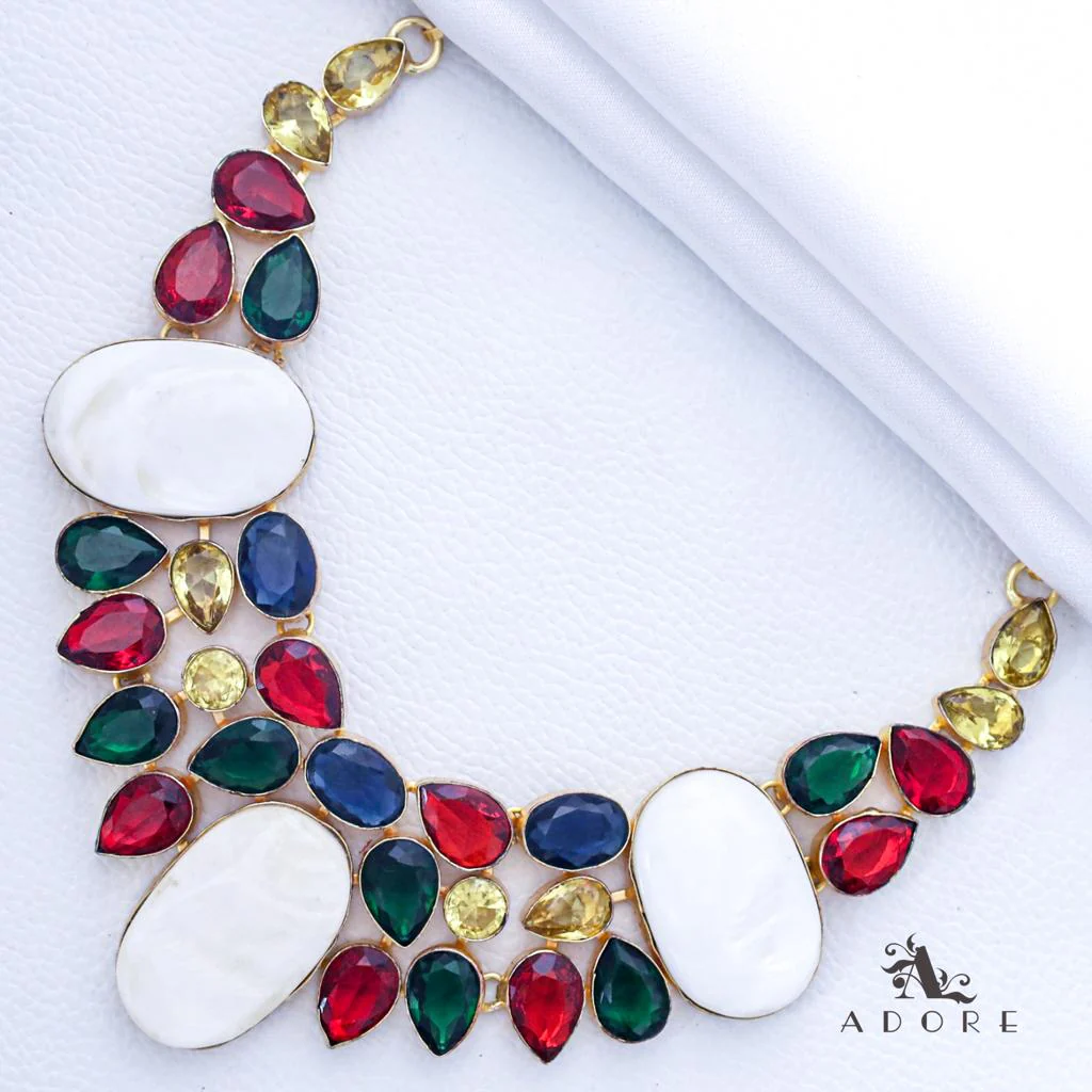 Nikha Multicolour Neckpiece - Image 2