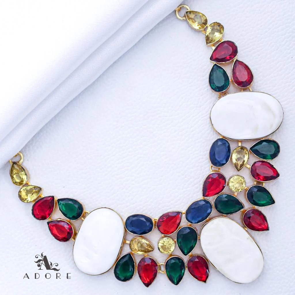 Nikha Multicolour Neckpiece - Image 3