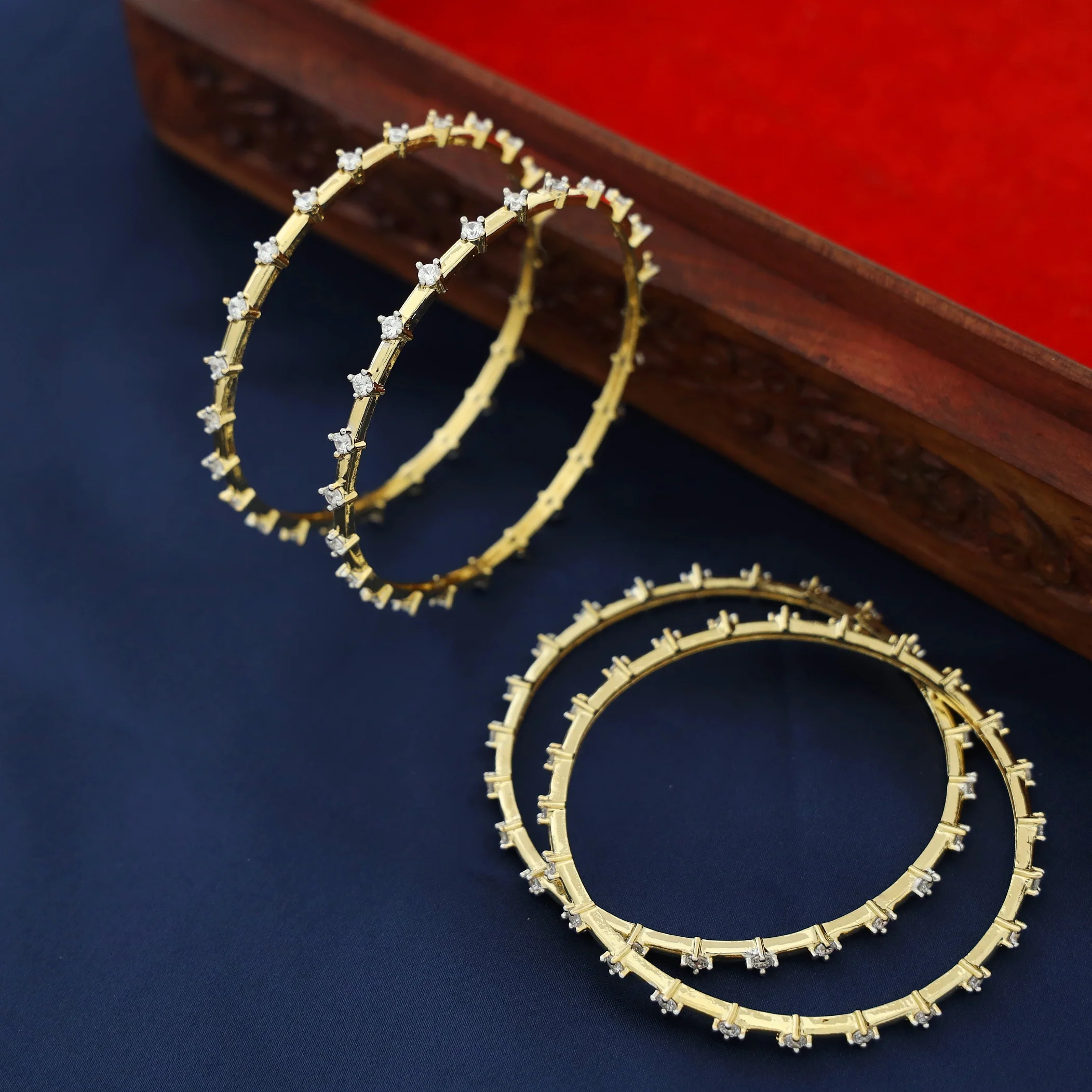 Premium Nimika Stone Bangle ( Set Of 4 ) - Image 2