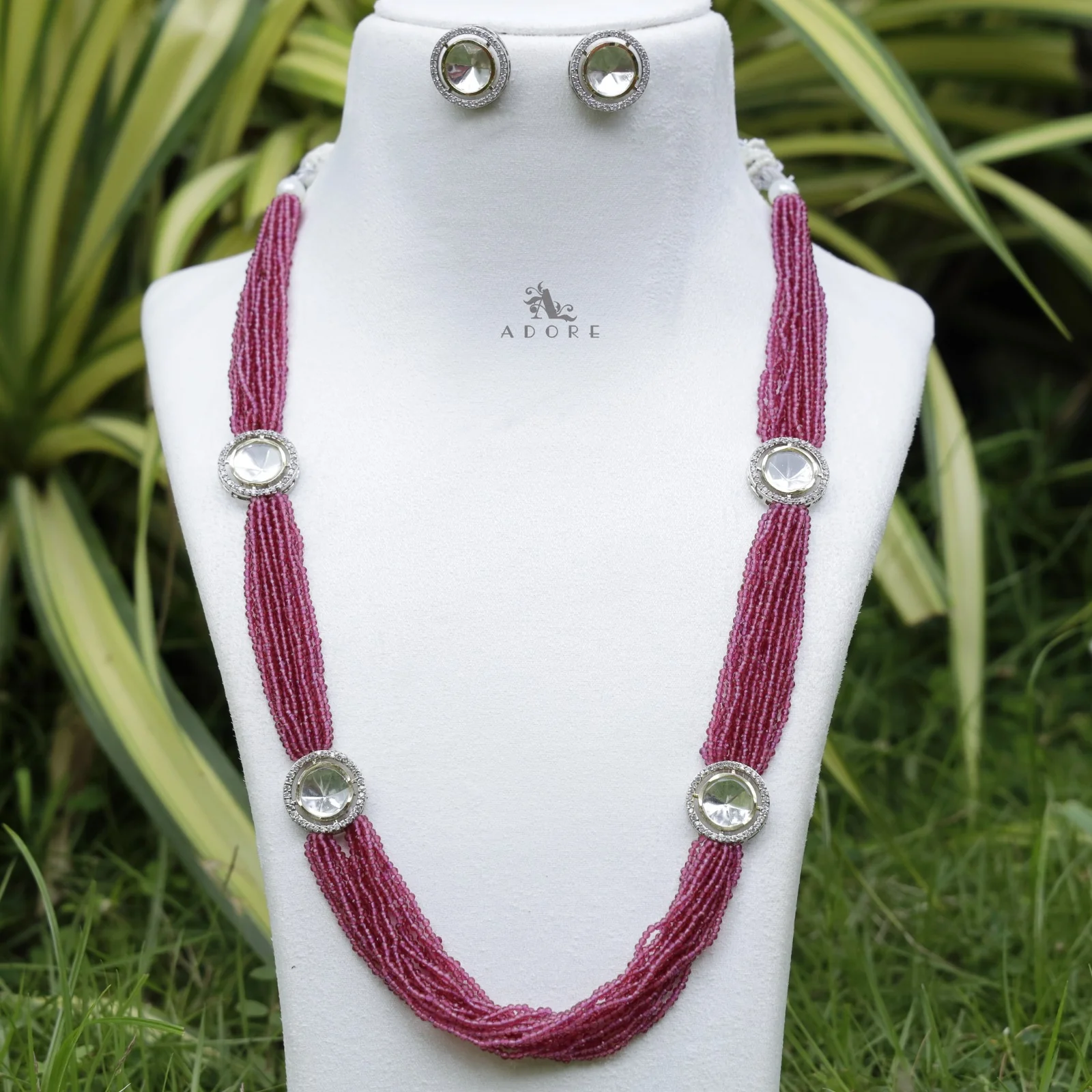 Nishtha Polki Kundan Neckpiece With Earring - Image 23
