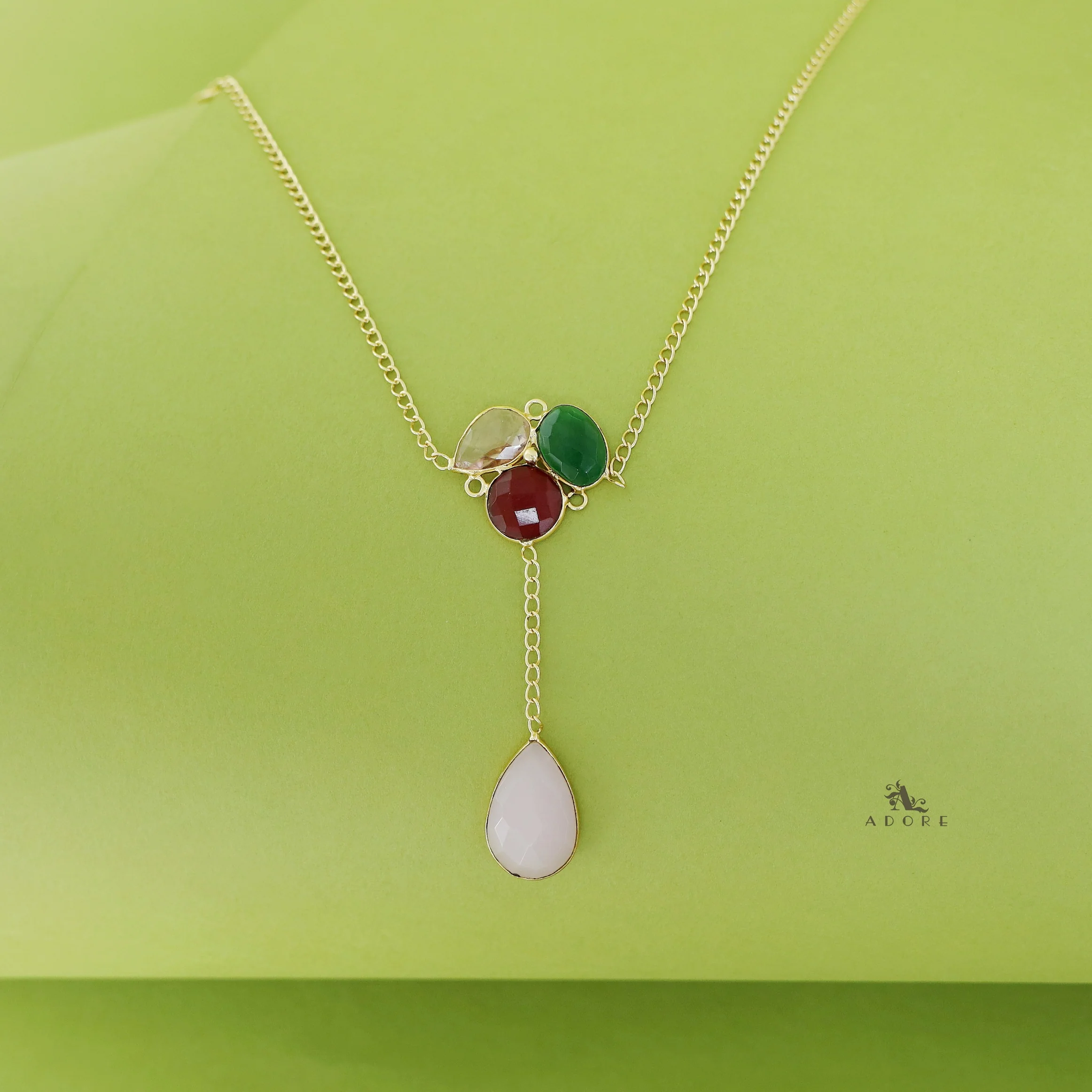 Nissa Multi Shape Glossy Neckpiece - Image 10