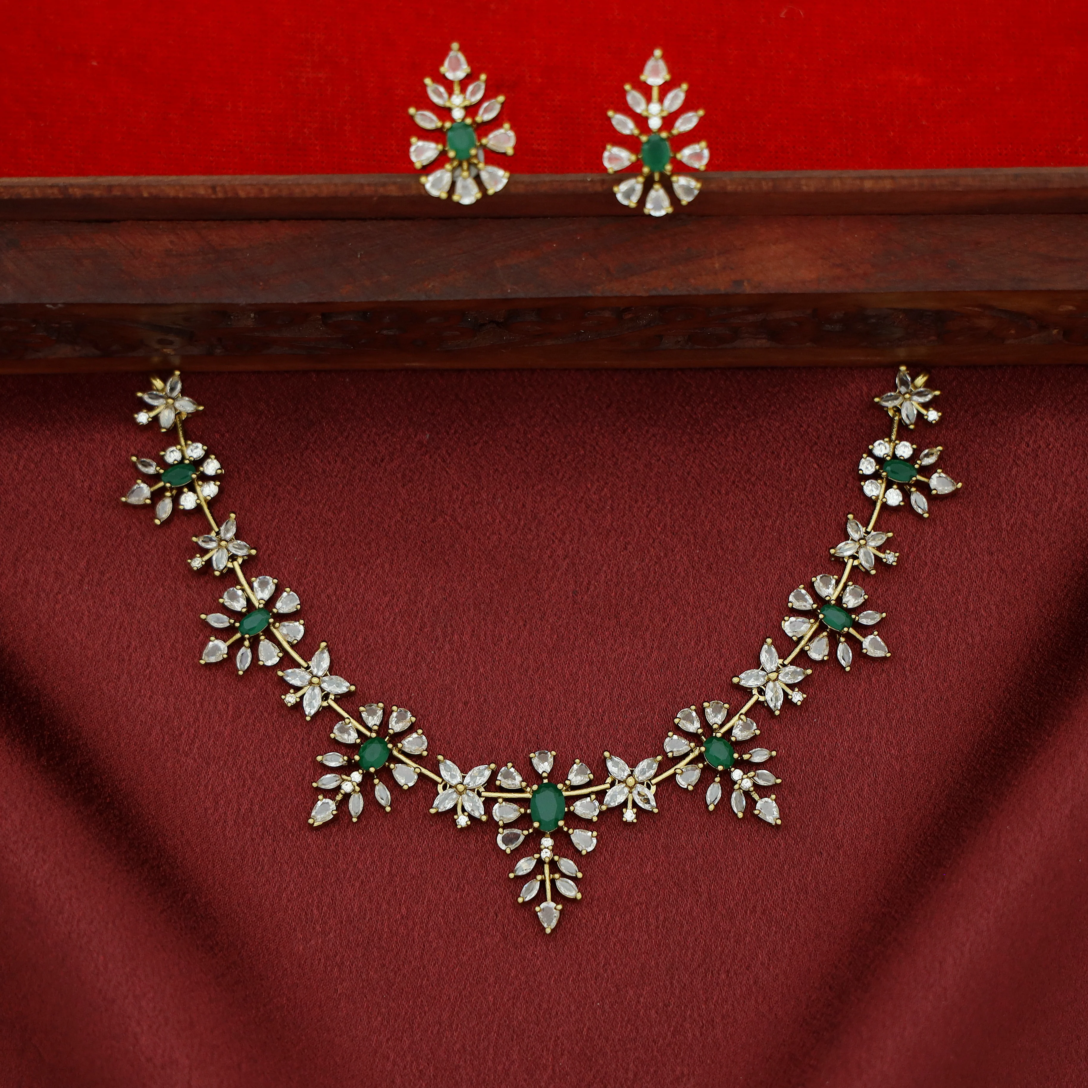 Nivedhya Short Neckpiece With Earring - Image 11