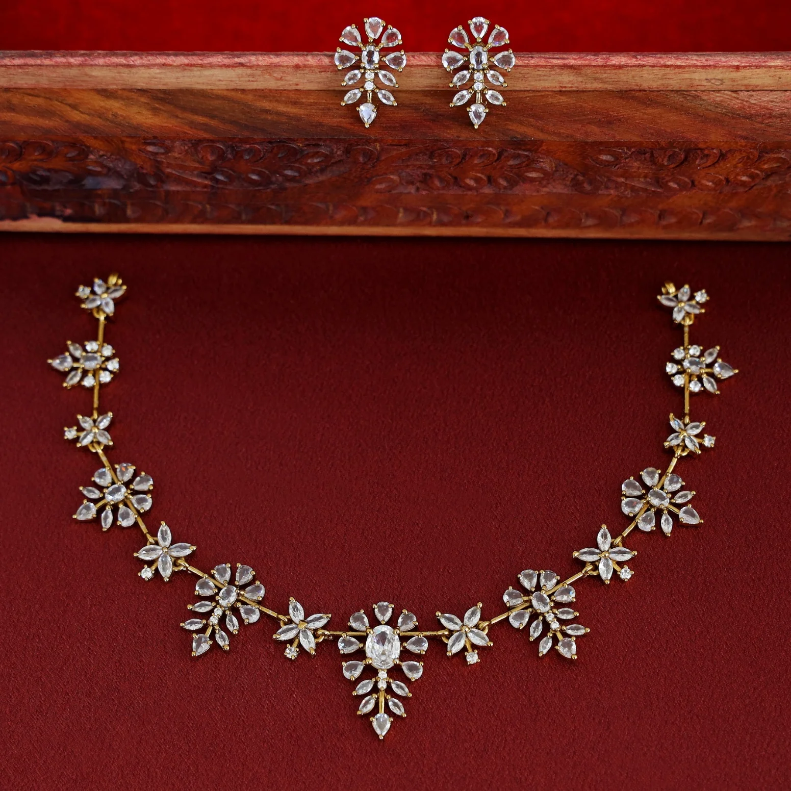 Nivedhya Short Neckpiece With Earring - Image 3