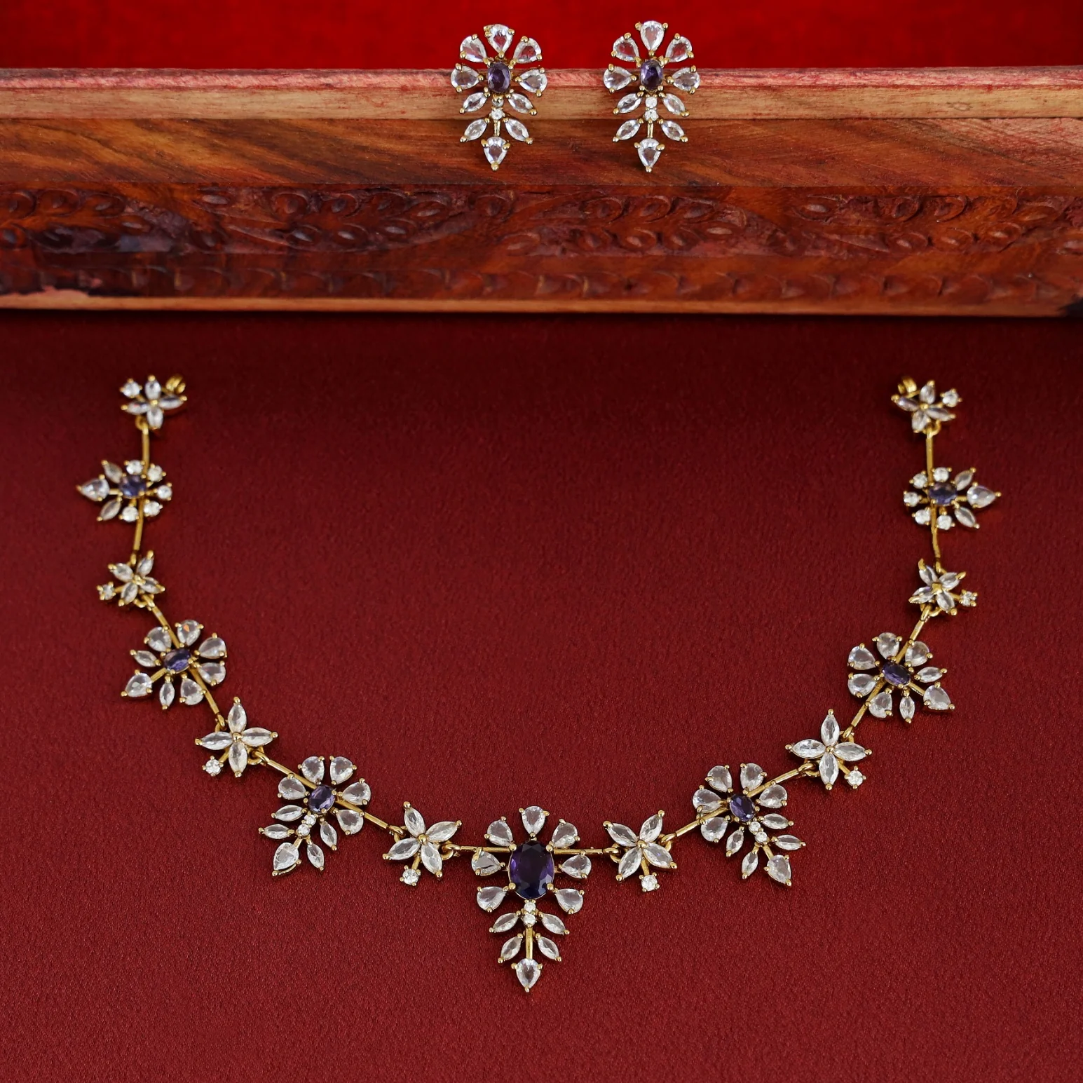 Nivedhya Short Neckpiece With Earring - Image 5