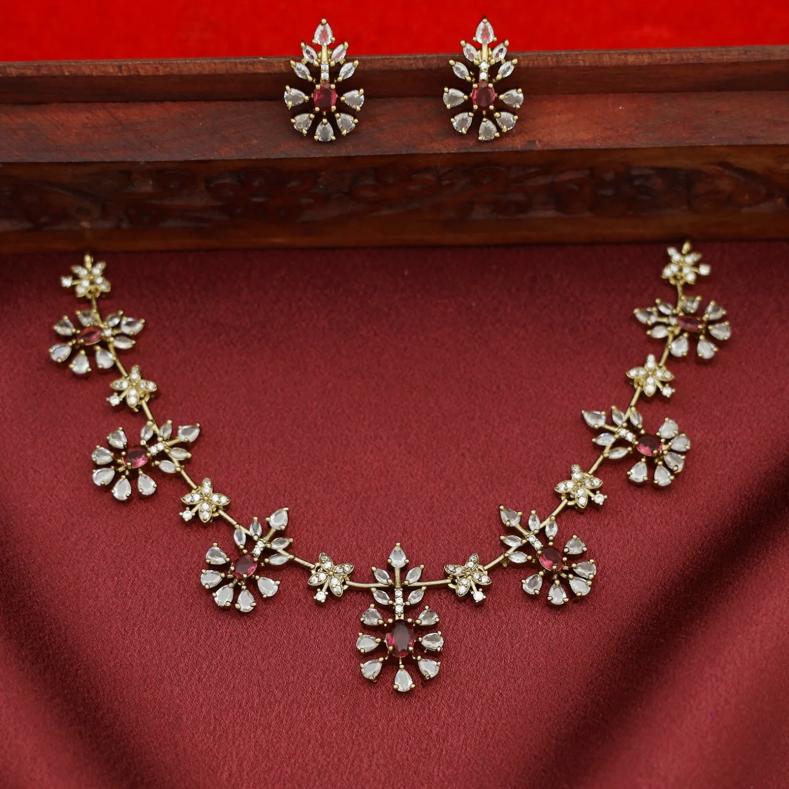 Nivedhya Short Neckpiece With Earring - Image 8
