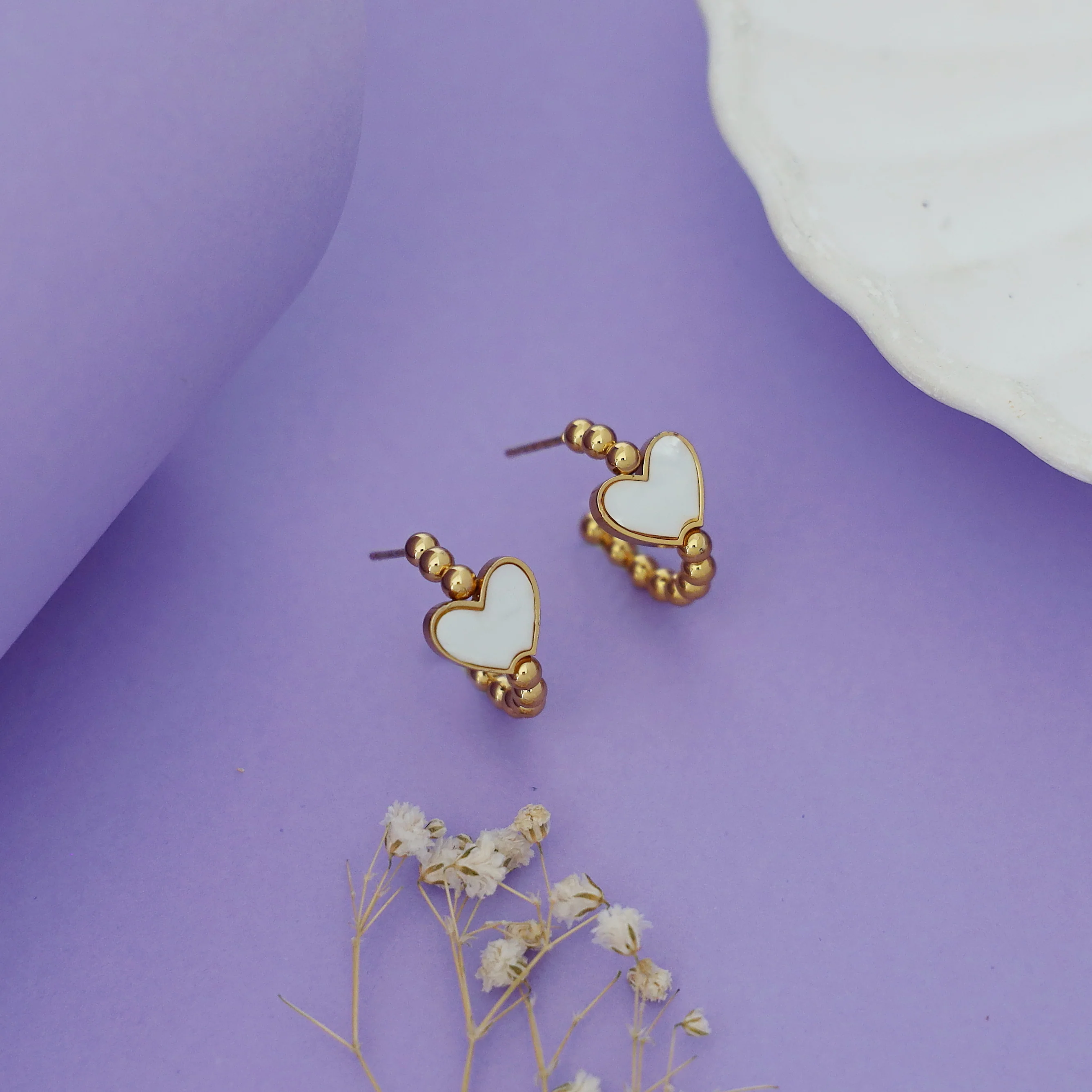 Nivina Golden Ball Mop Heart Hoop - Image 3