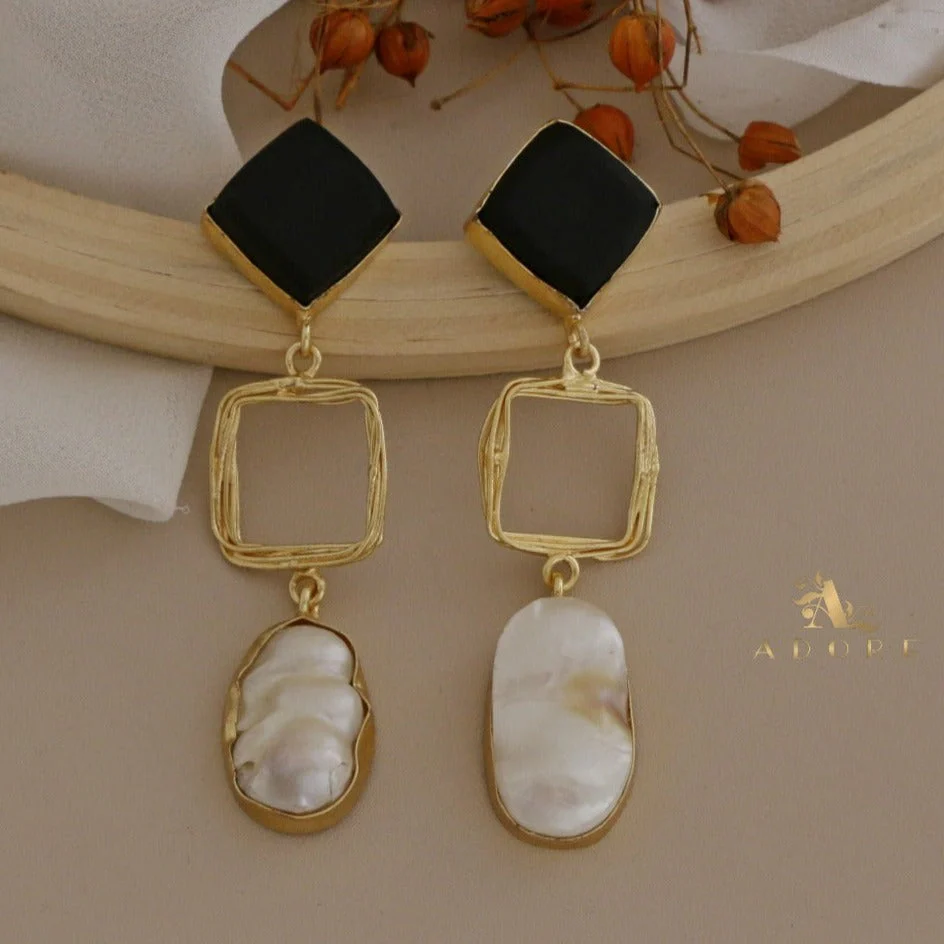 Niya Raw Stone Diamondina Baroque Earring - Image 12