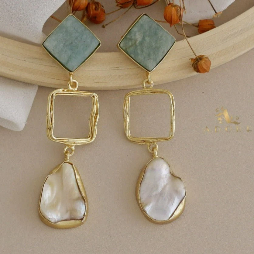 Niya Raw Stone Diamondina Baroque Earring - Image 14