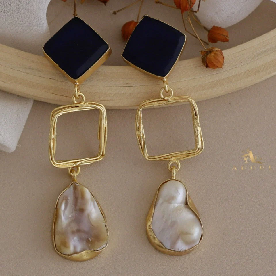 Niya Raw Stone Diamondina Baroque Earring - Image 17