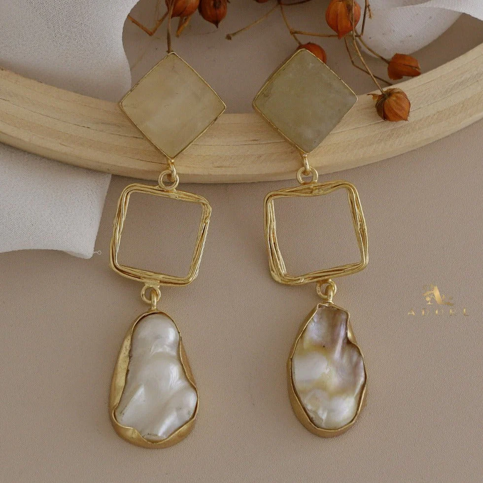 Niya Raw Stone Diamondina Baroque Earring - Image 20