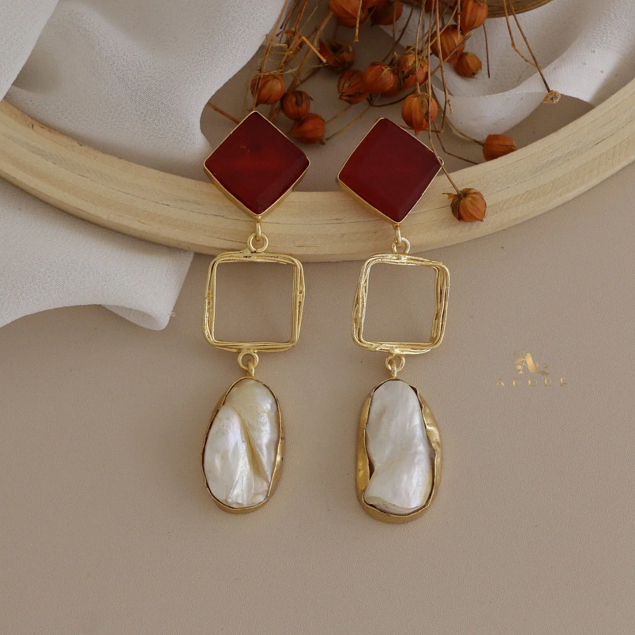 Niya Raw Stone Diamondina Baroque Earring - Image 21