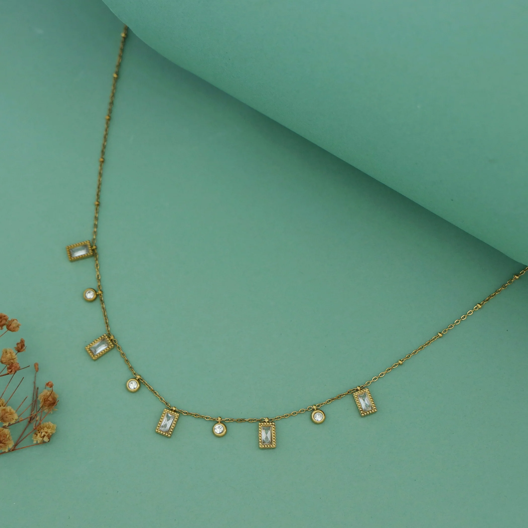 Noelle Rectangle Mini Round Neckpiece - Image 5